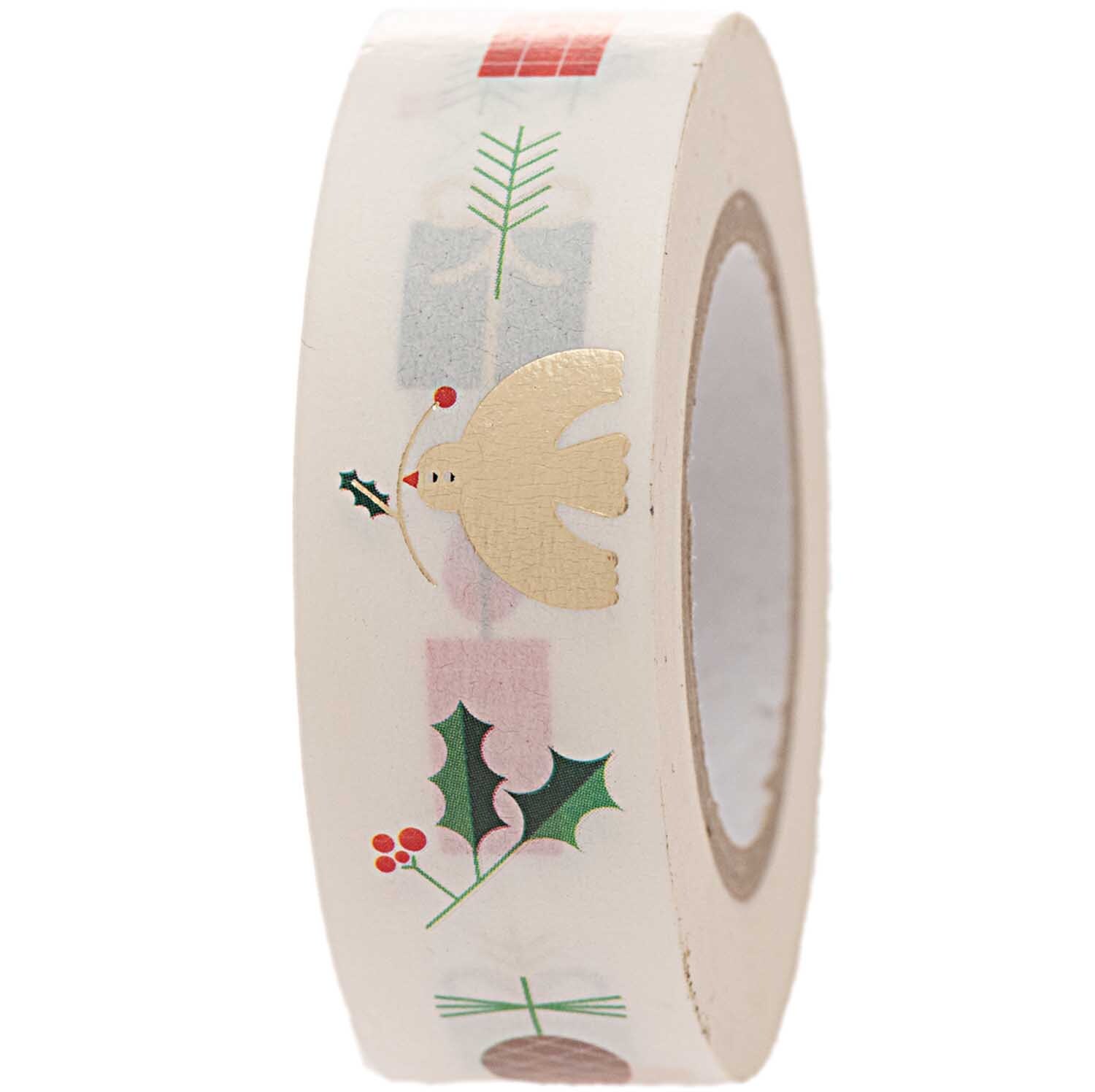 Paper Poetry Tape Weihnachtsmotive weiß 1,5cm 10m