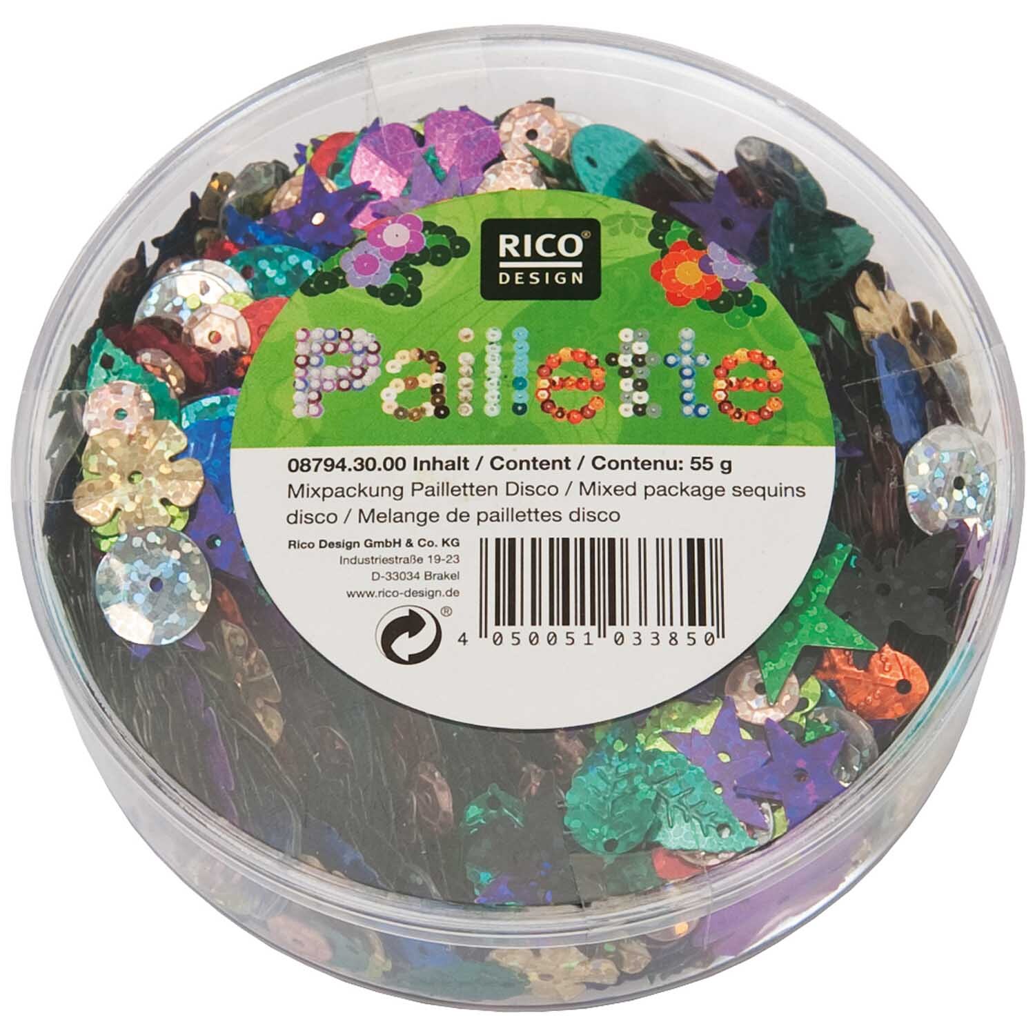 Pailletten Mix Disco mehrfarbig 55g