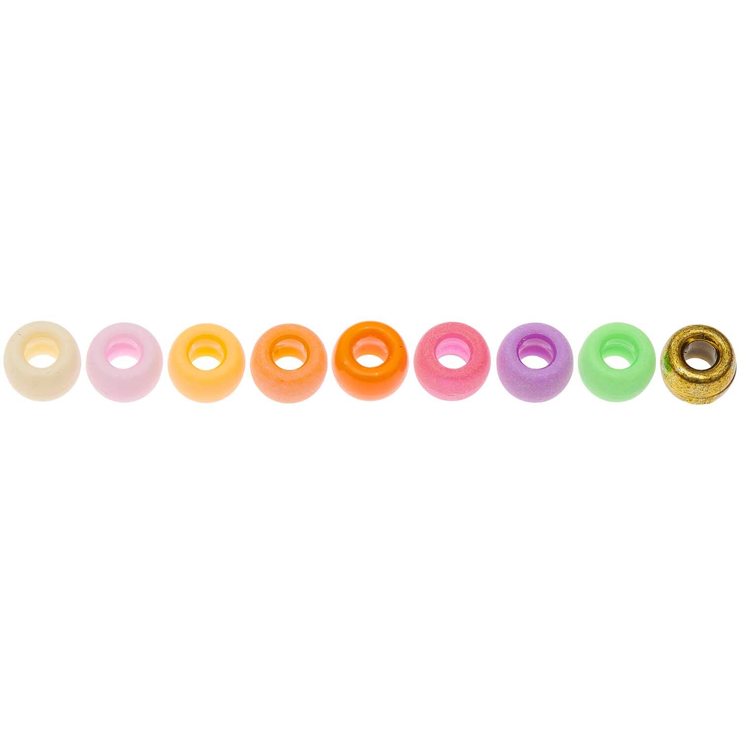 itoshii - Ponii Beads Neon Mix 9x6mm 80 Stück