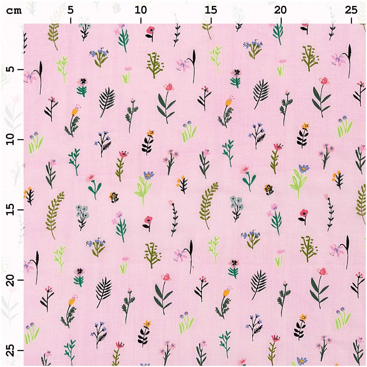 Musselin-Druckstoff Bunny Hop Streublumen pink-neon 140cm