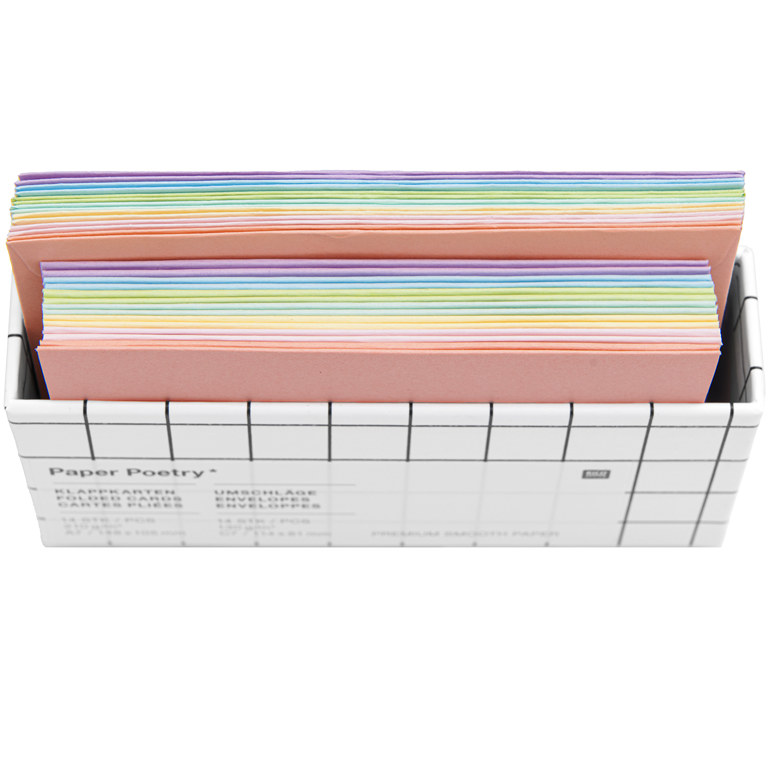 Paper Poetry Kartenset Rainbow pastel C7/A7 28teilig