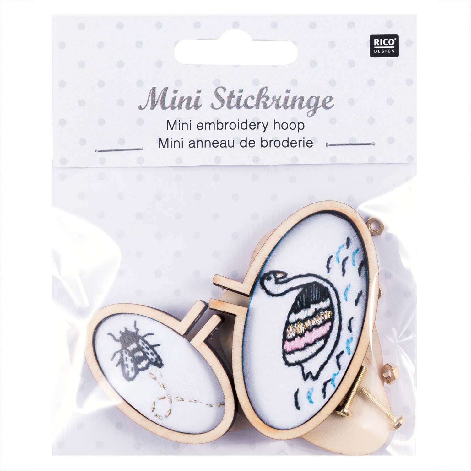 Stickringe mini oval 2 Stück