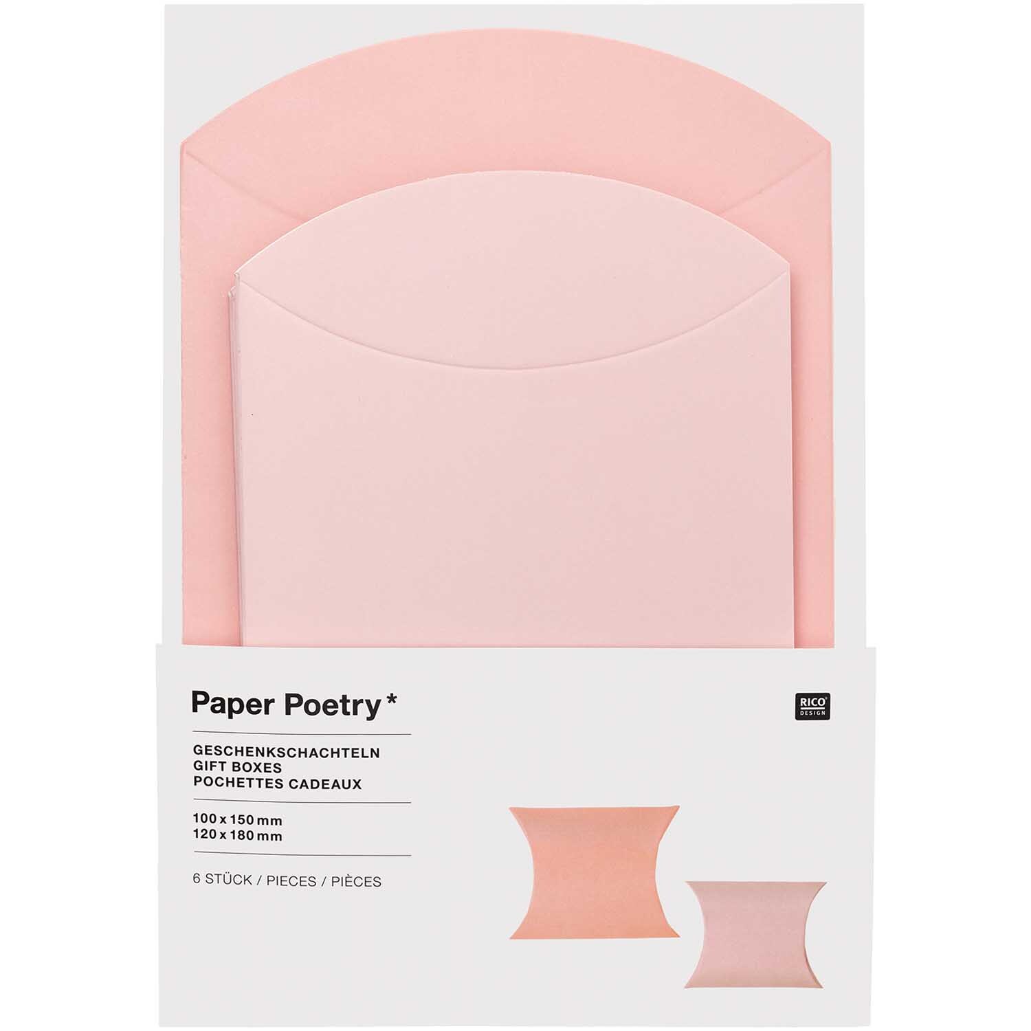 Paper Poetry Geschenkschachteln  Set 6 Stück