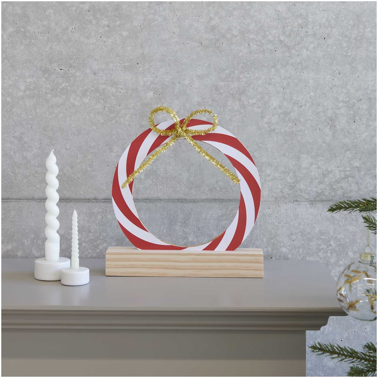 Paper Poetry Kartonring Candy Cane Ø 25cm