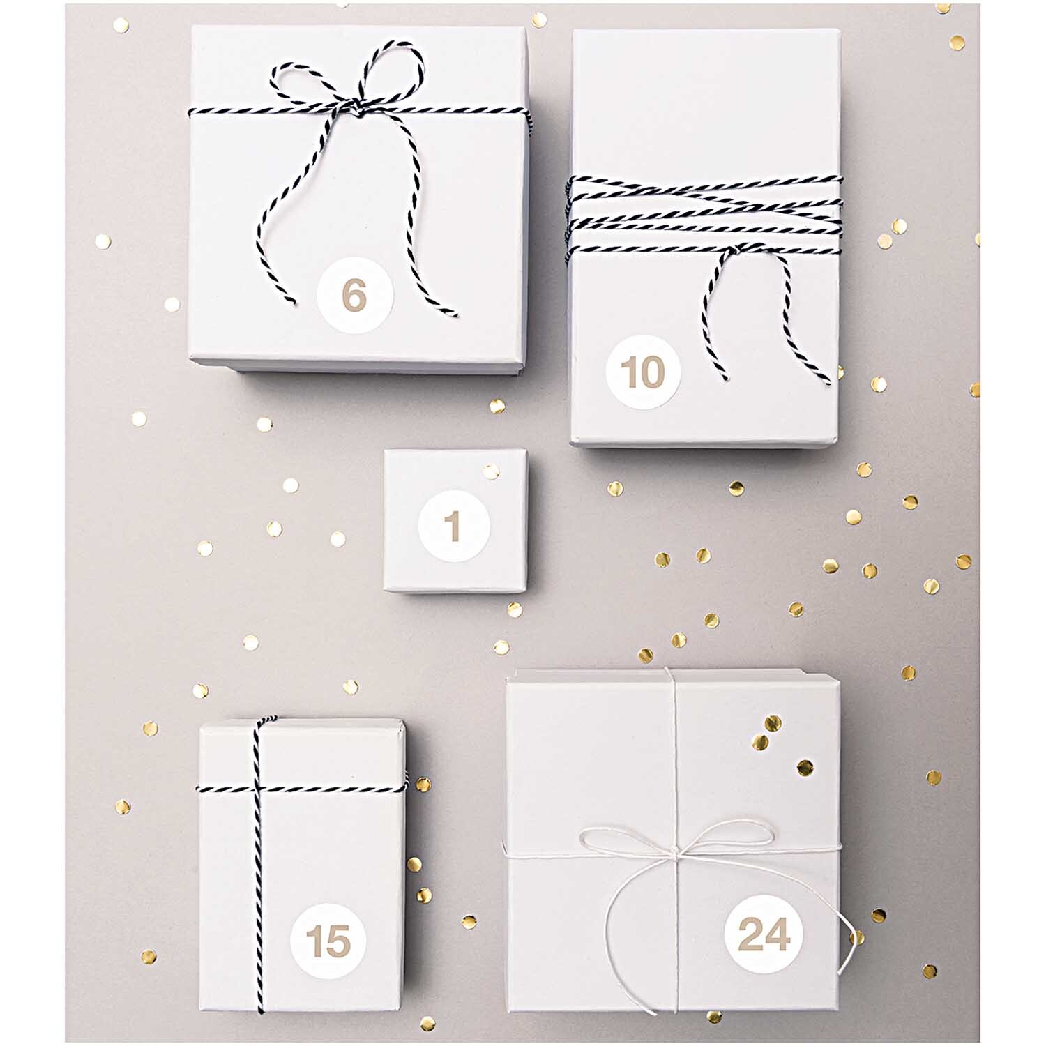 Paper Poetry Adventskalender Sticker Zahlen 1-24