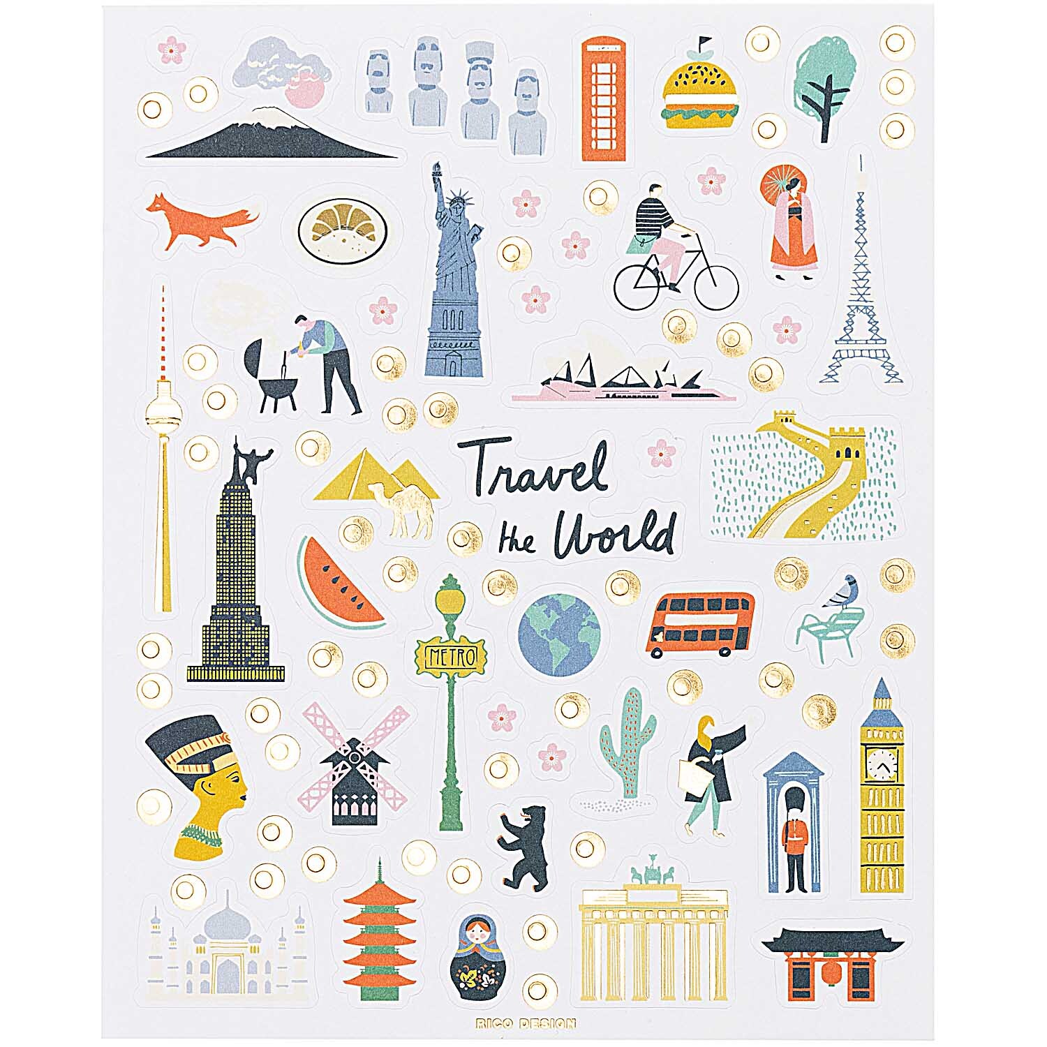 Paper Poetry Sticker Travel the World 260 Stück