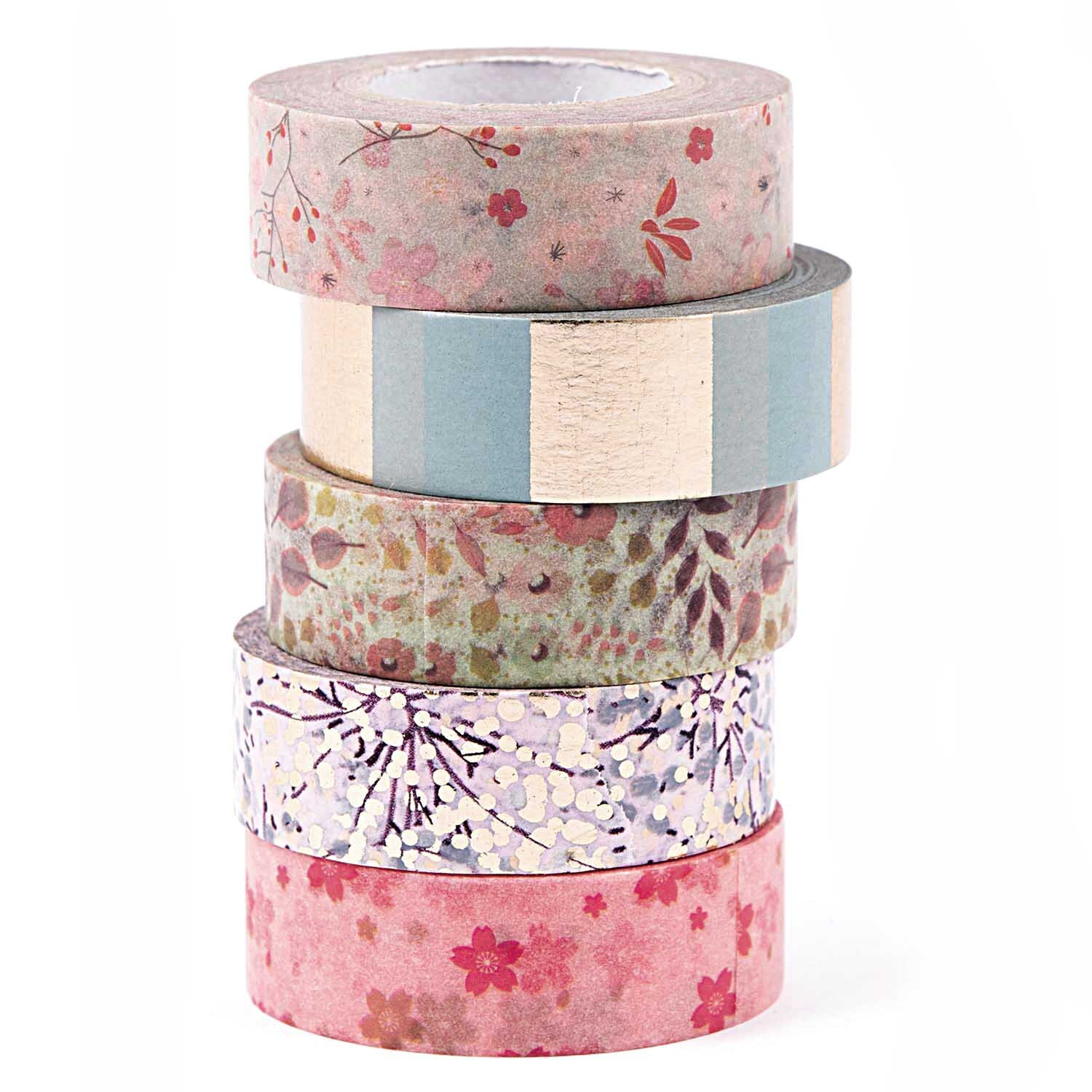 Paper Poetry Tape Set  Bouquet Sauvage 1,5cm 10m 5 Stück