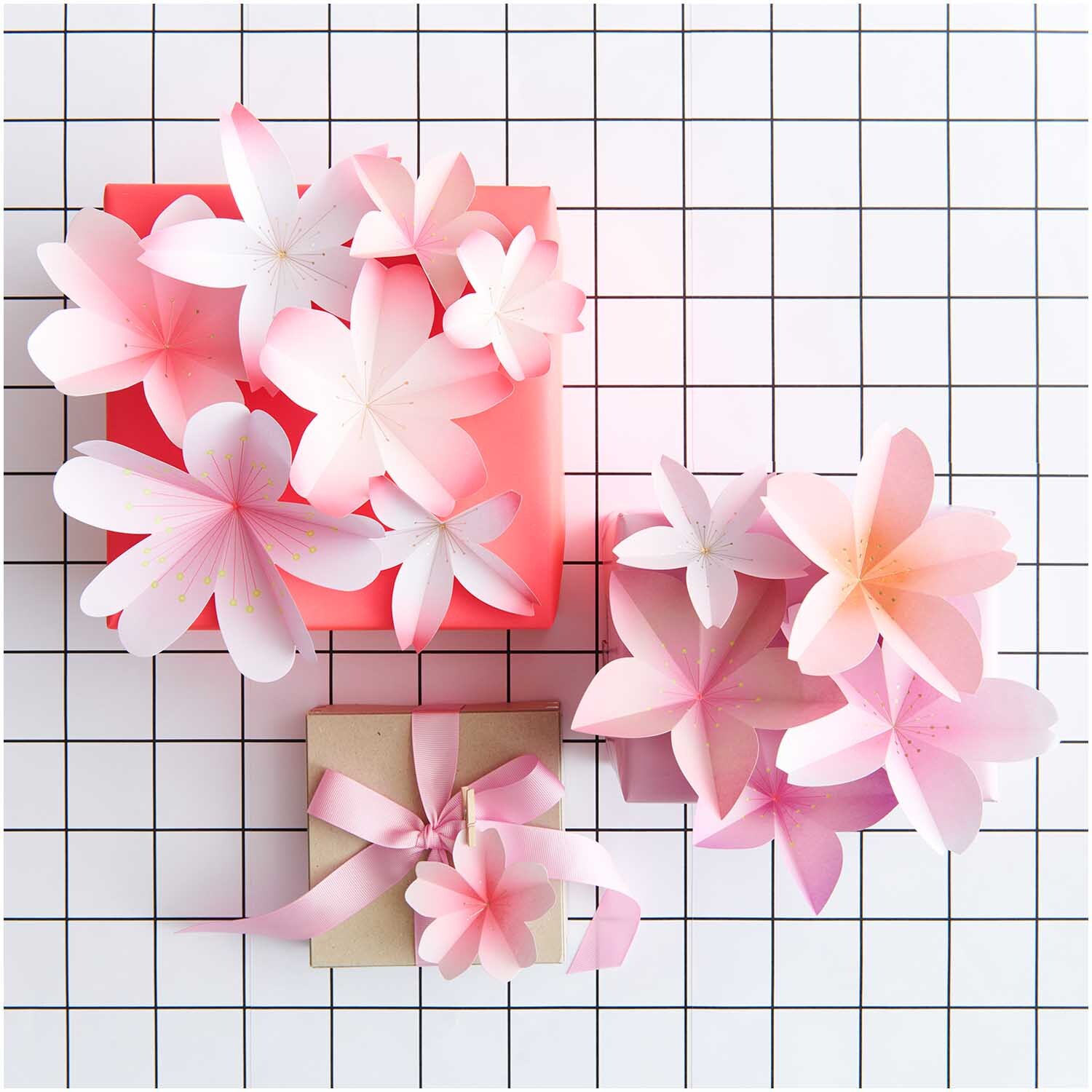 Paper Poetry Mini-Papierblüten Luxury Sakura 5-5,5cm 90 Stück