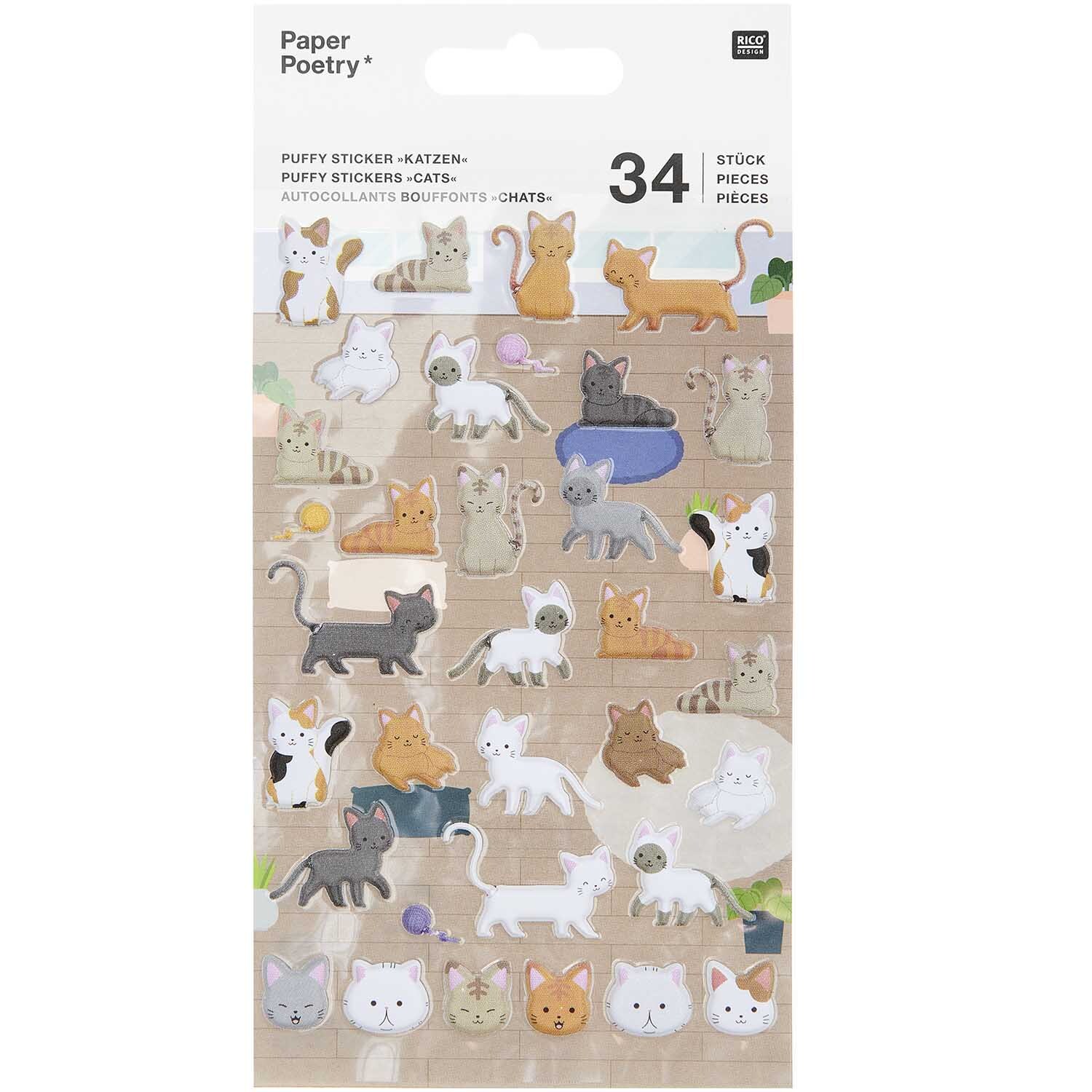 Paper Poetry Sticker Katzen