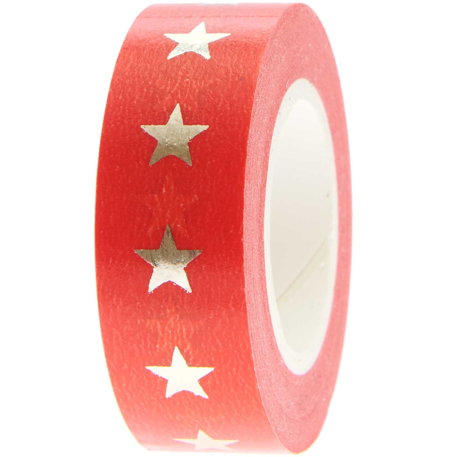 Paper Poetry Tape Sterne rot-gold 1,5cm 10m