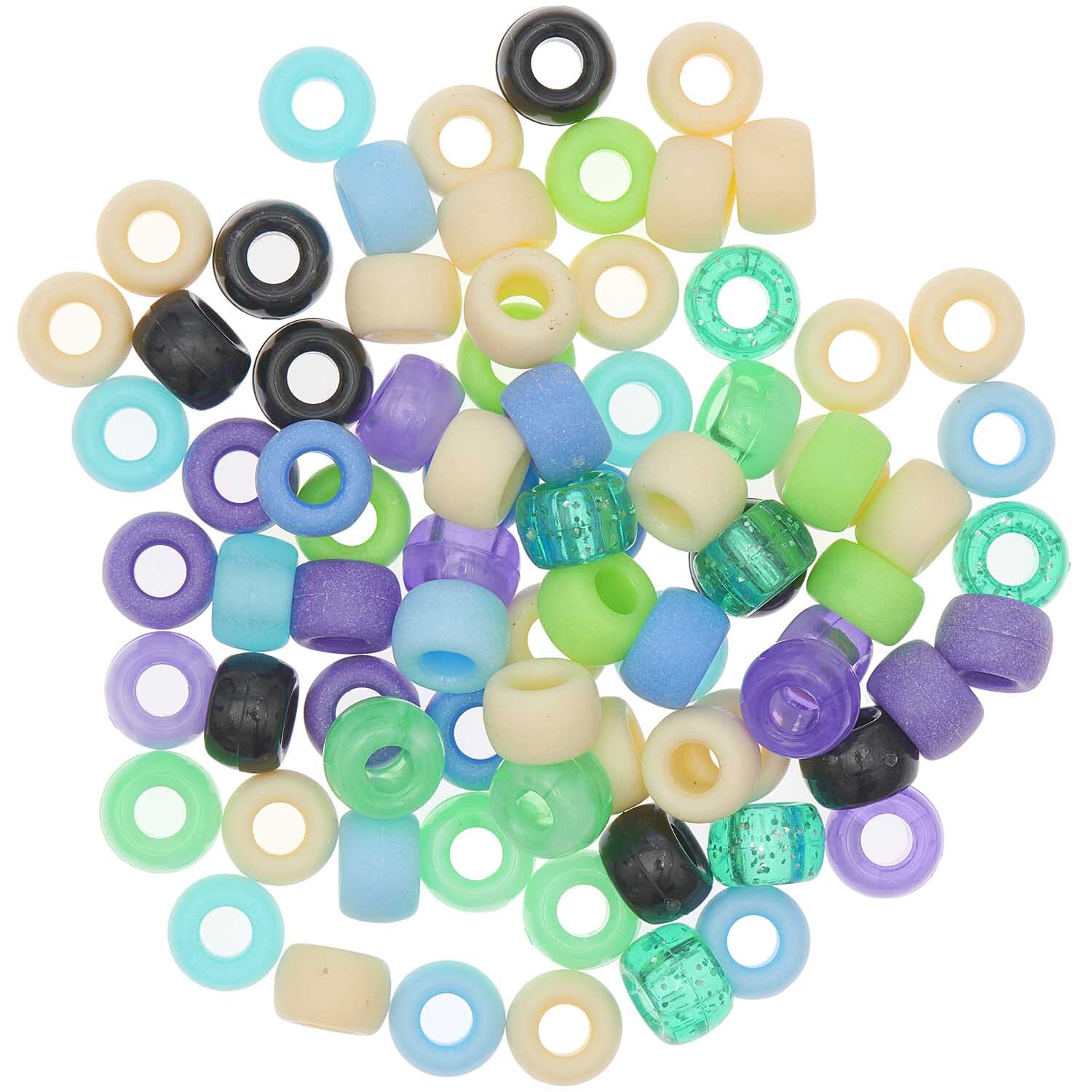 itoshii - Ponii Beads Aqua Mix 9x6mm 80 Stück