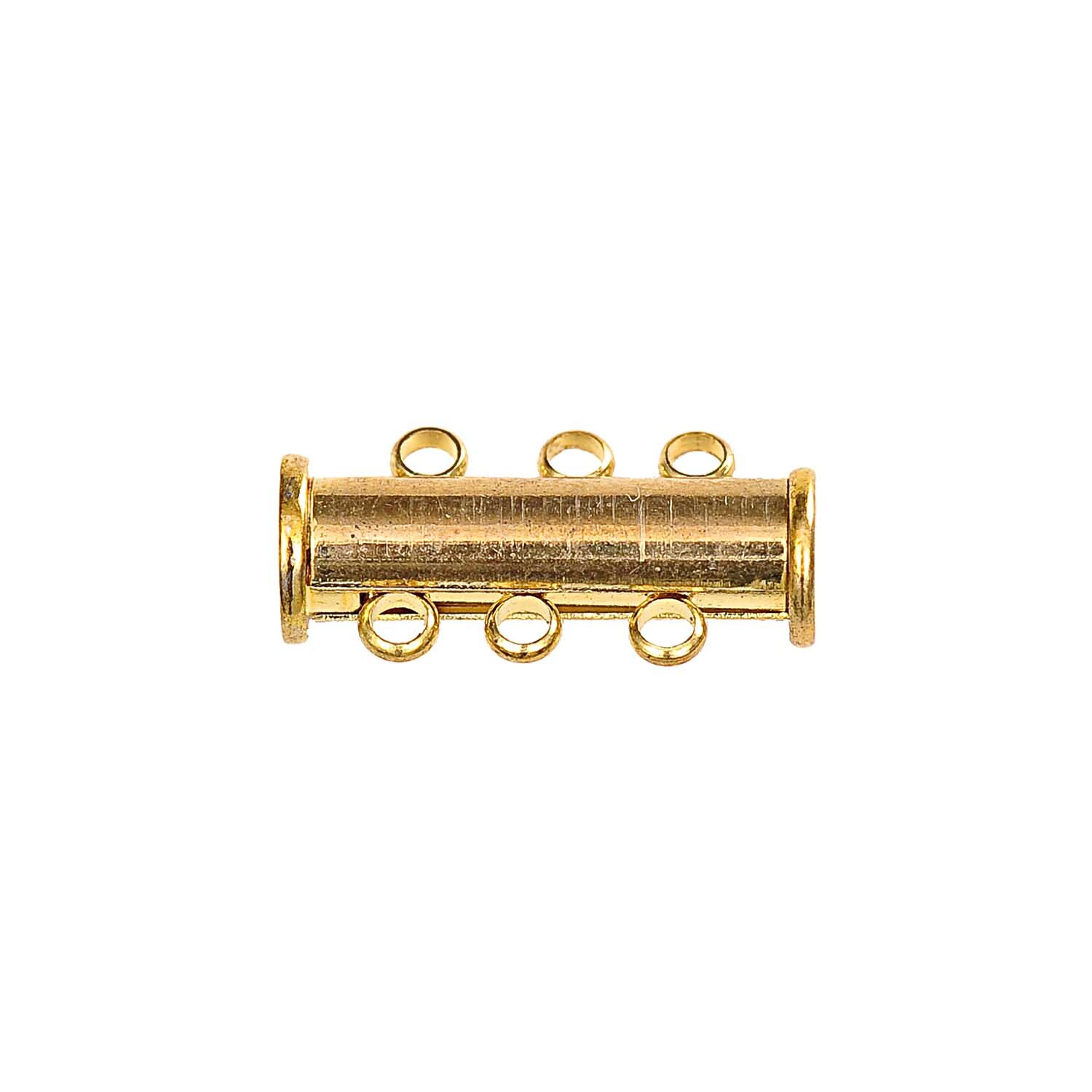 Magnetschließe 3reihig gold 20x5mm