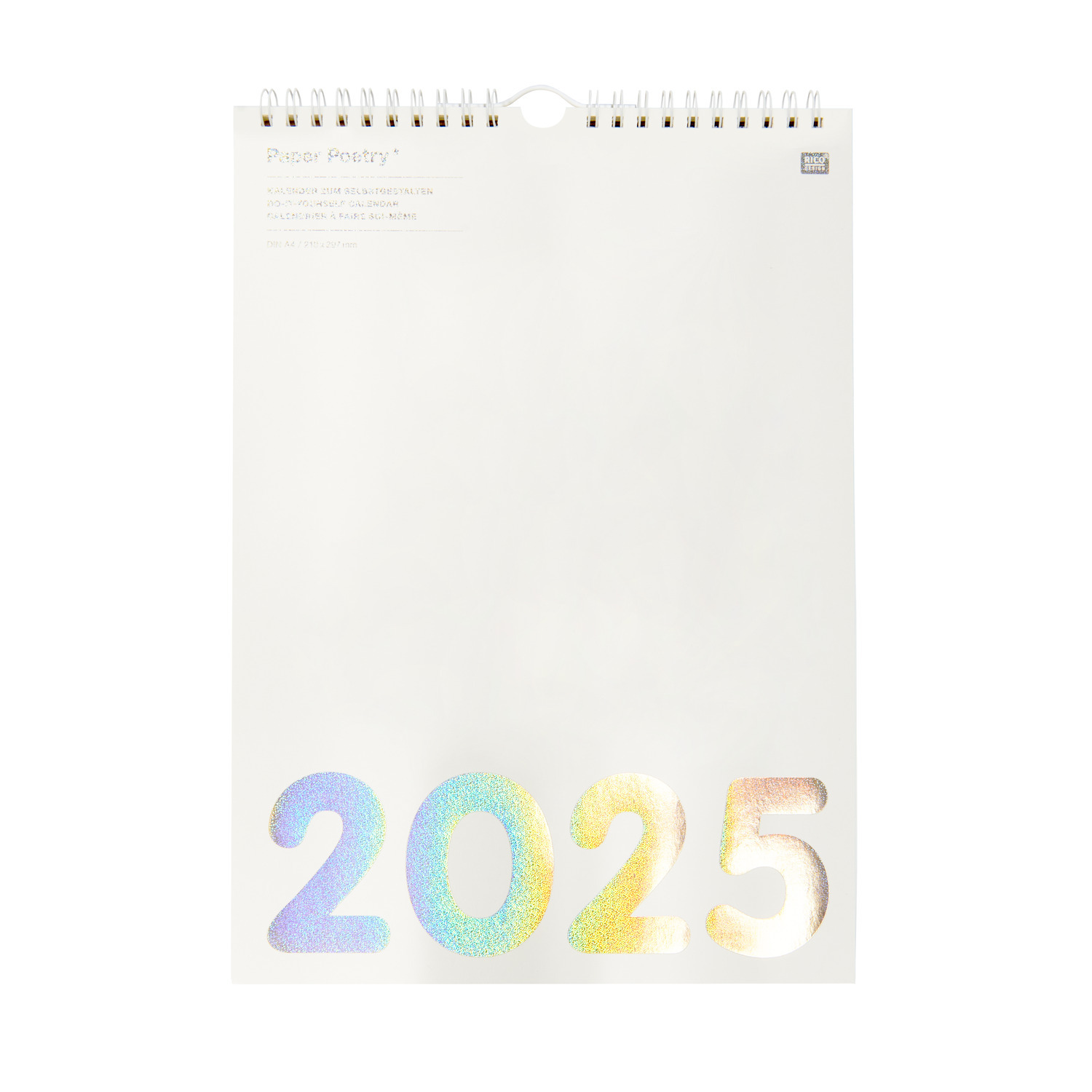 Paper Poetry Kalender 2025 DIN A4 creme