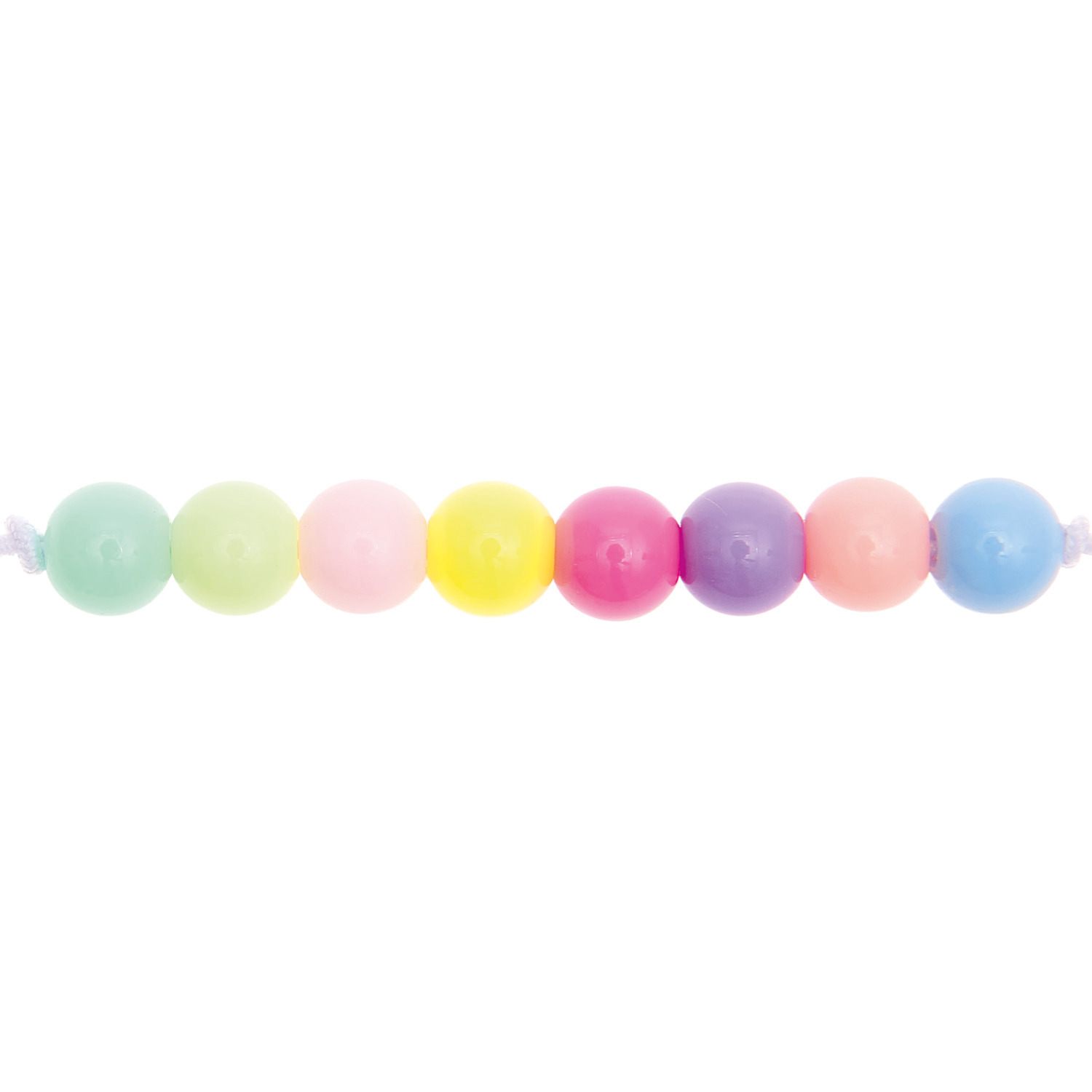 itoshii Kunststoffperlen rainbow pastell Mix 6mm 80 Stück