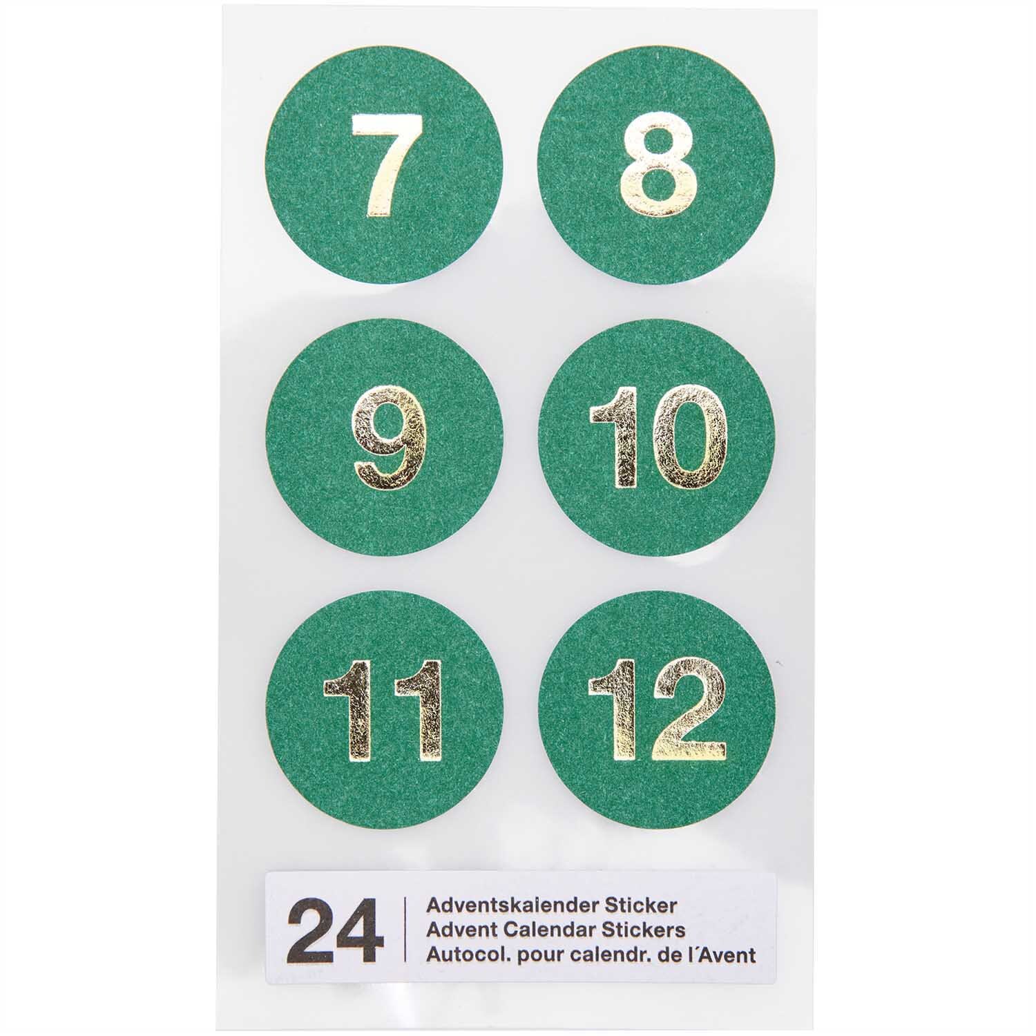 Paper Poetry Adventskalender Sticker Zahlen 1-24