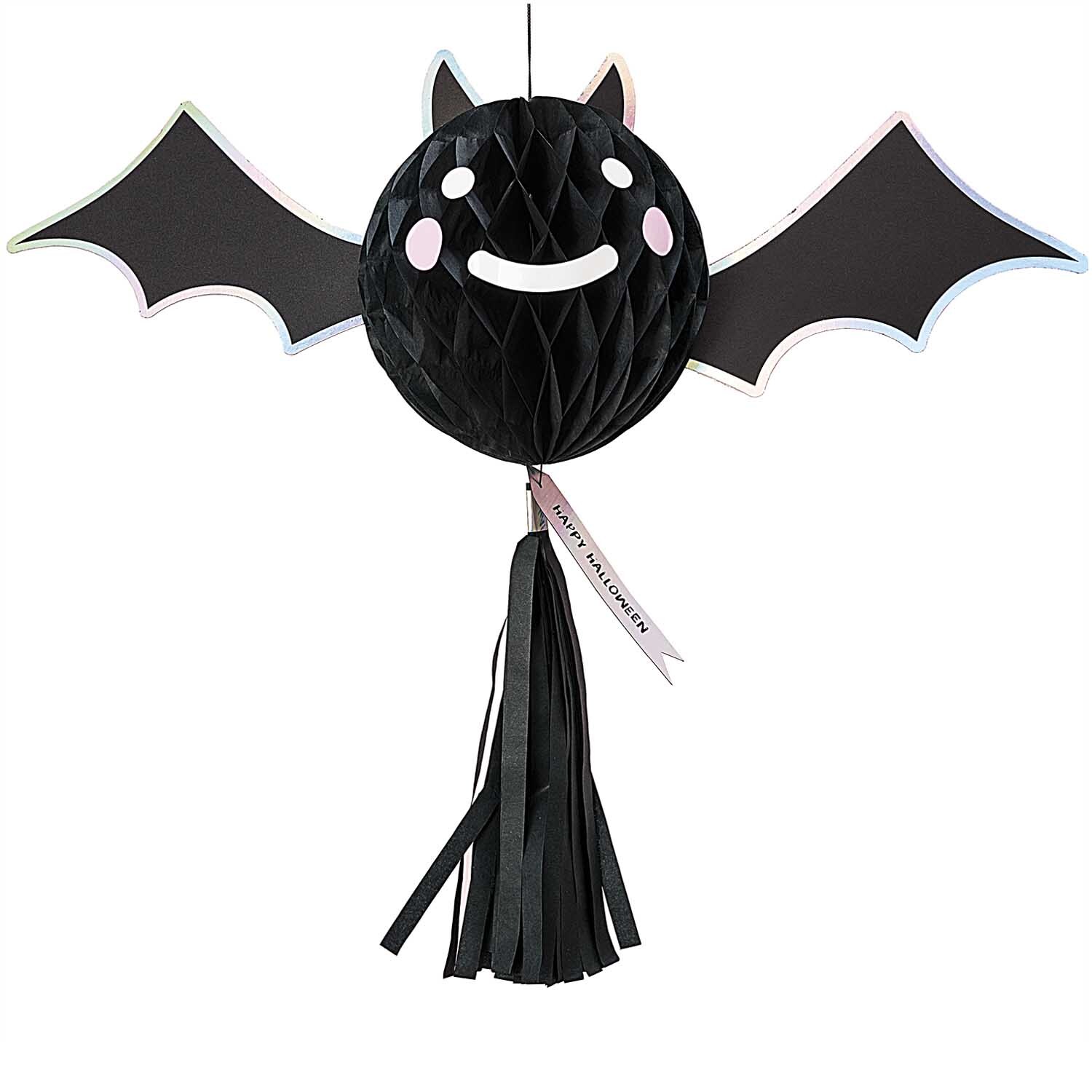 Wabenpapierfigur mit Quaste Fledermaus 66,5x51cm