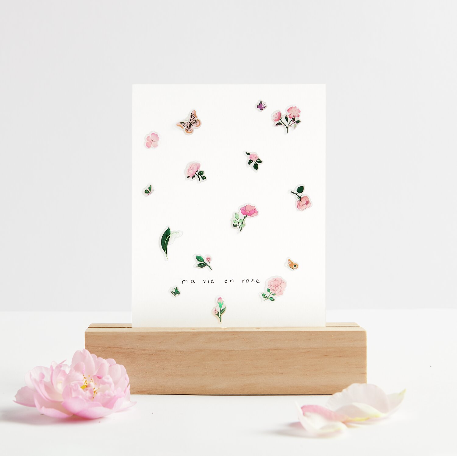 Paper Poetry Gelsticker La Vie en Rose