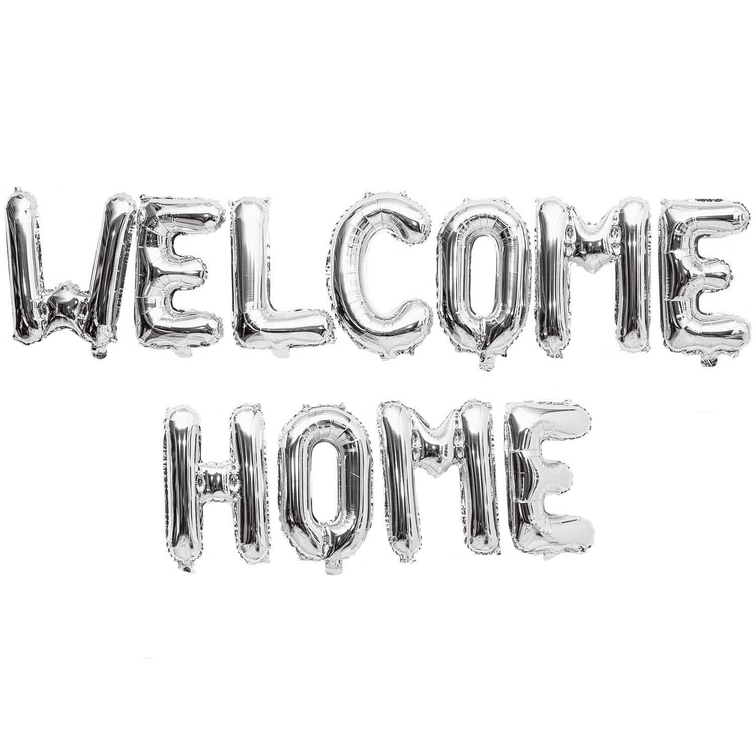 Folienballon-Set Welcome Home silber 11teilig