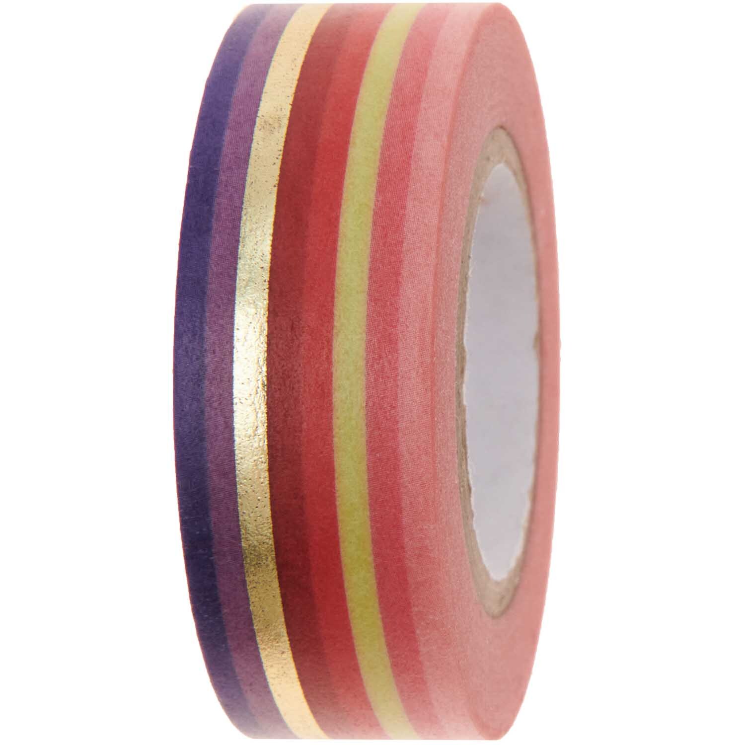 Paper Poetry Tape Streifen rot-gold 1,5cm 10m