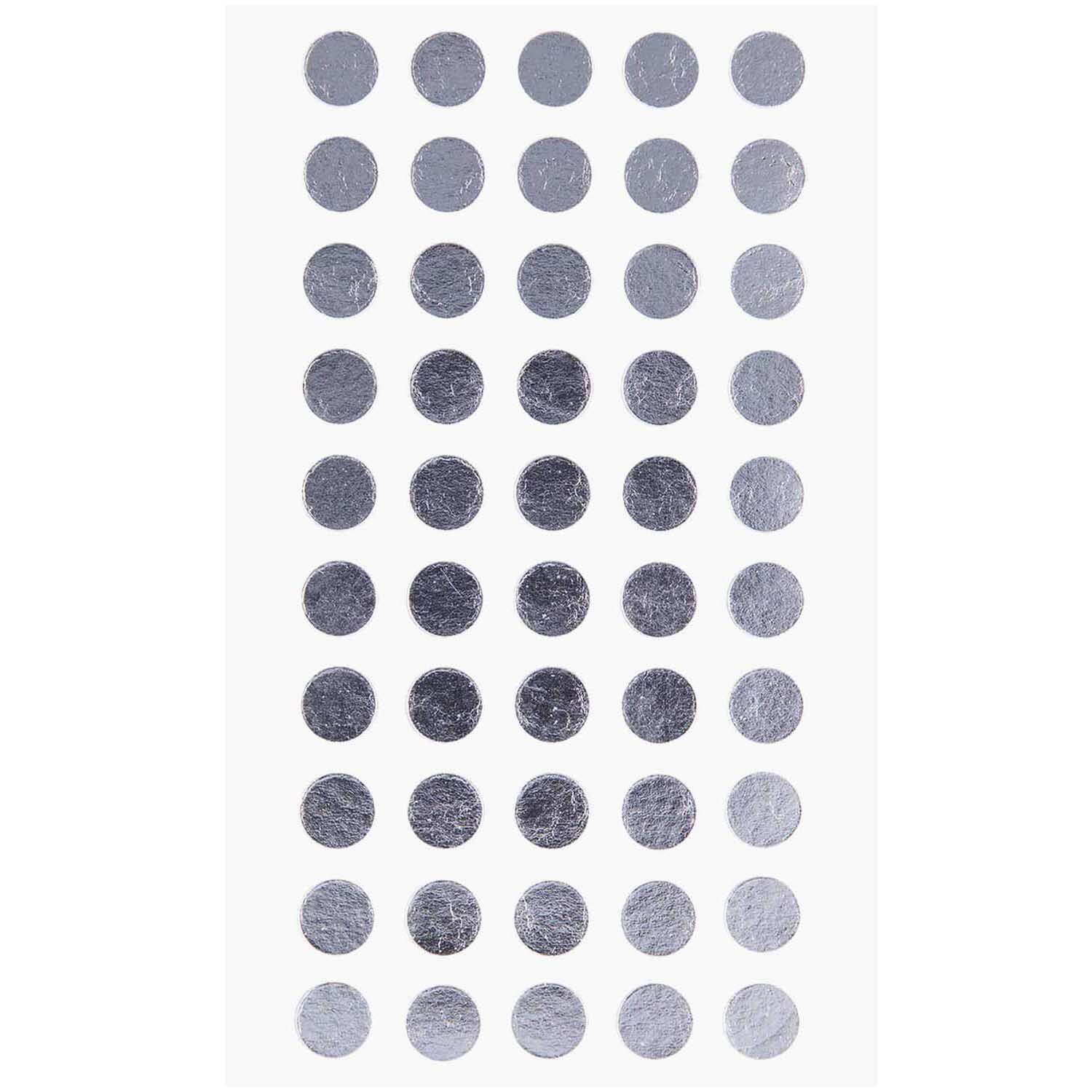 Paper Poetry Sticker Punkte silber 8mm 4 Bogen