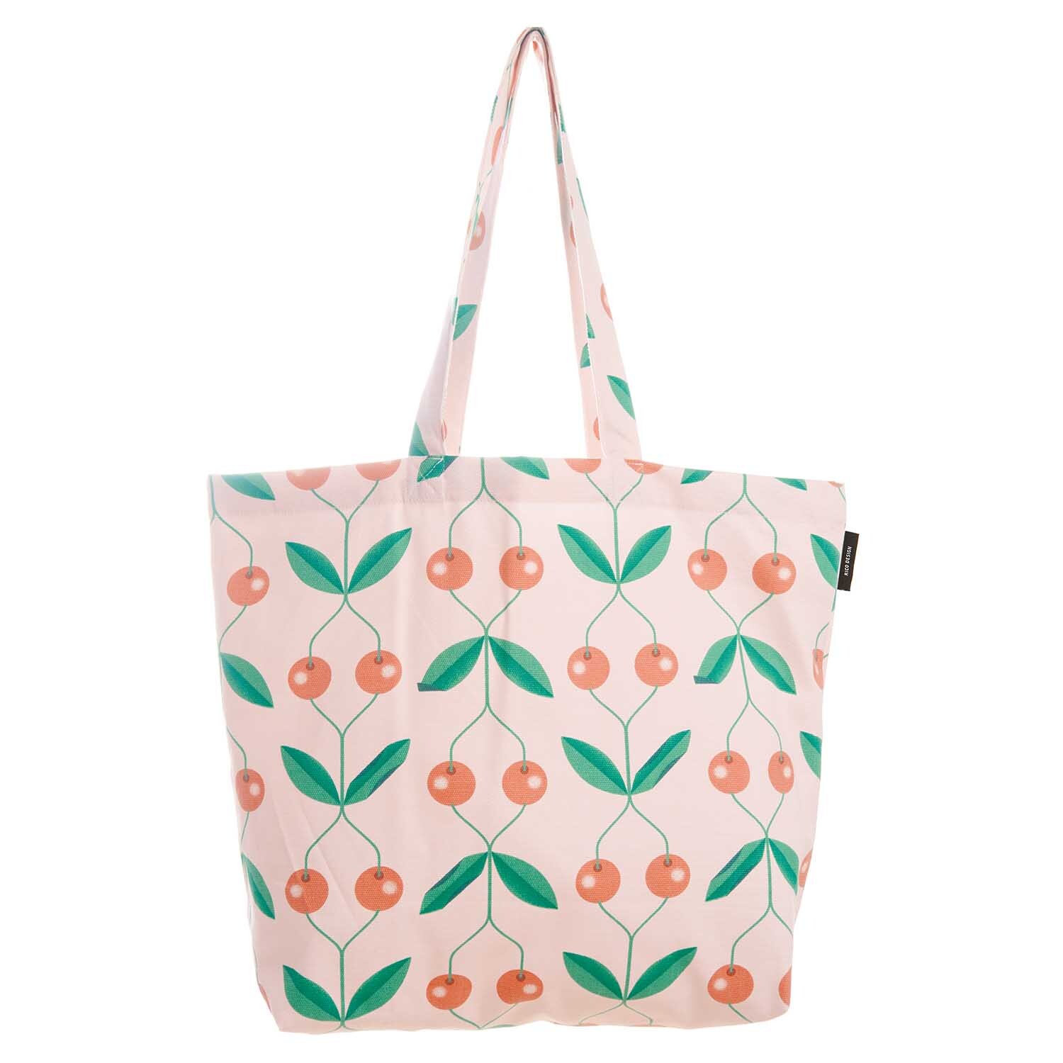 Canvas-Shopper Kirschen rosa