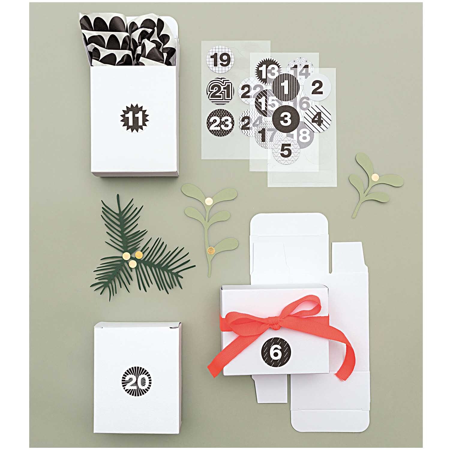 Paper Poetry Adventskalender Boxen Set 24teilig