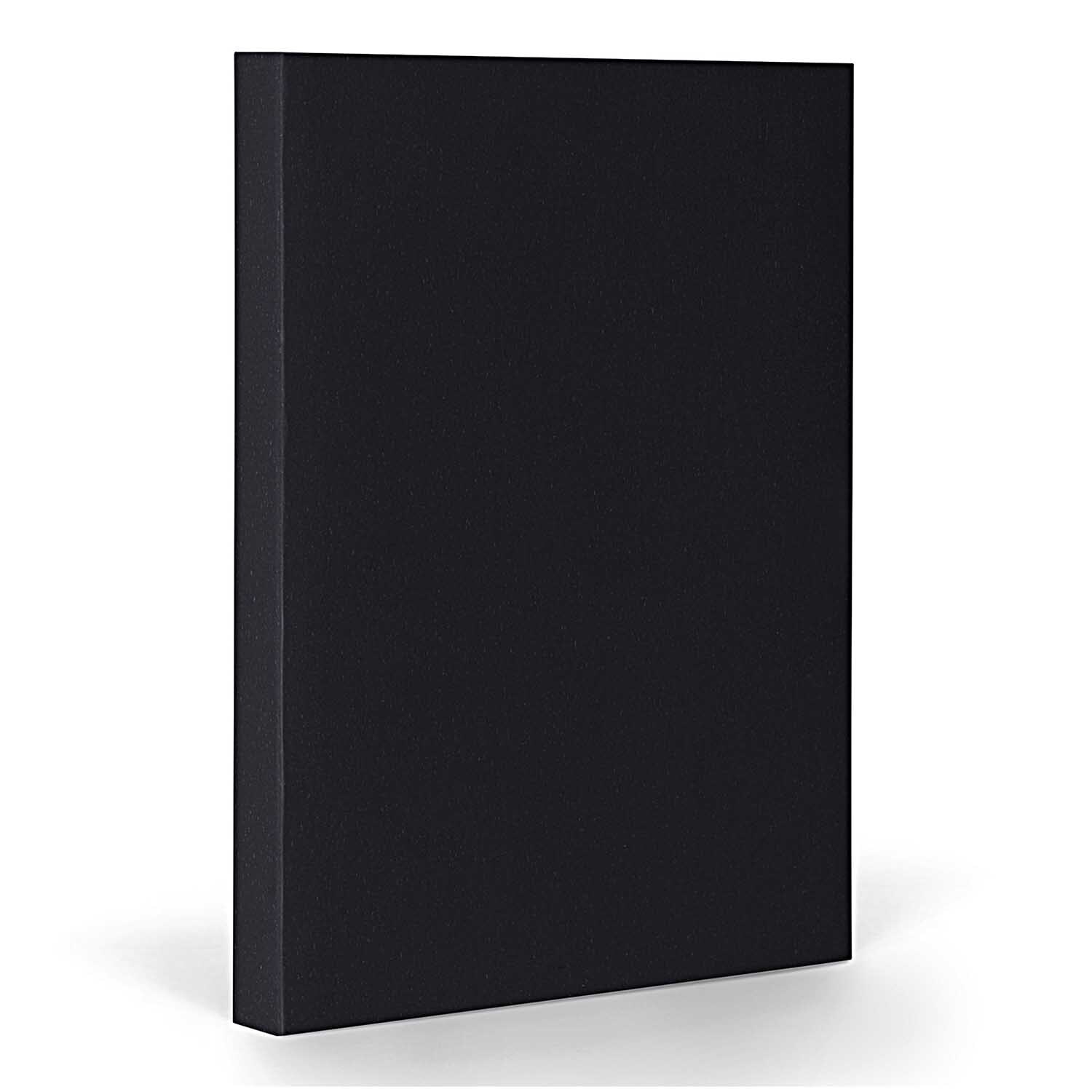 Notizbuch A5 kariert black-silver