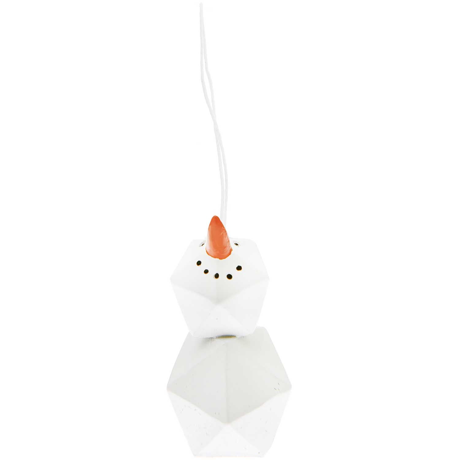 Hänger Schneemann Polyresin weiß 5cm