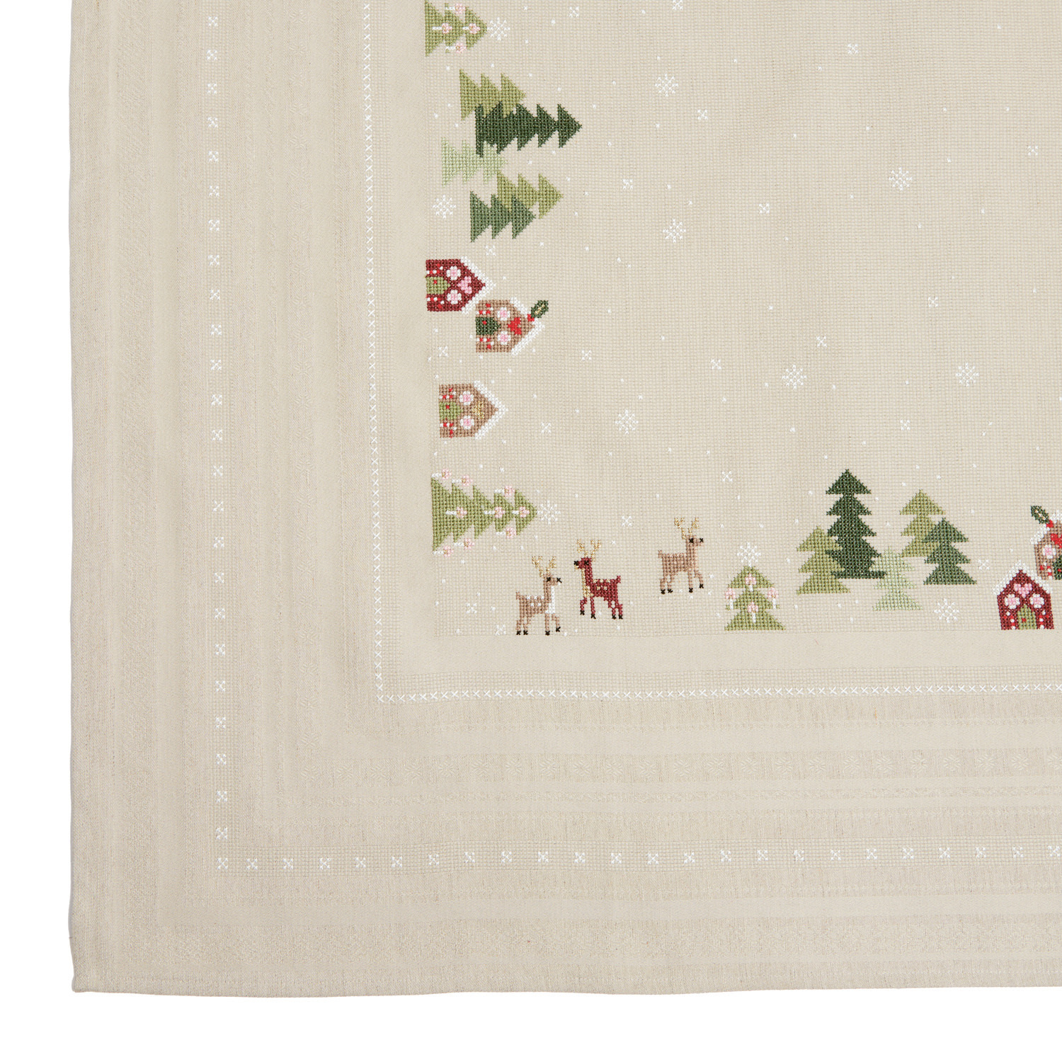 Stickpackung Tischdecke Winterlandschaft