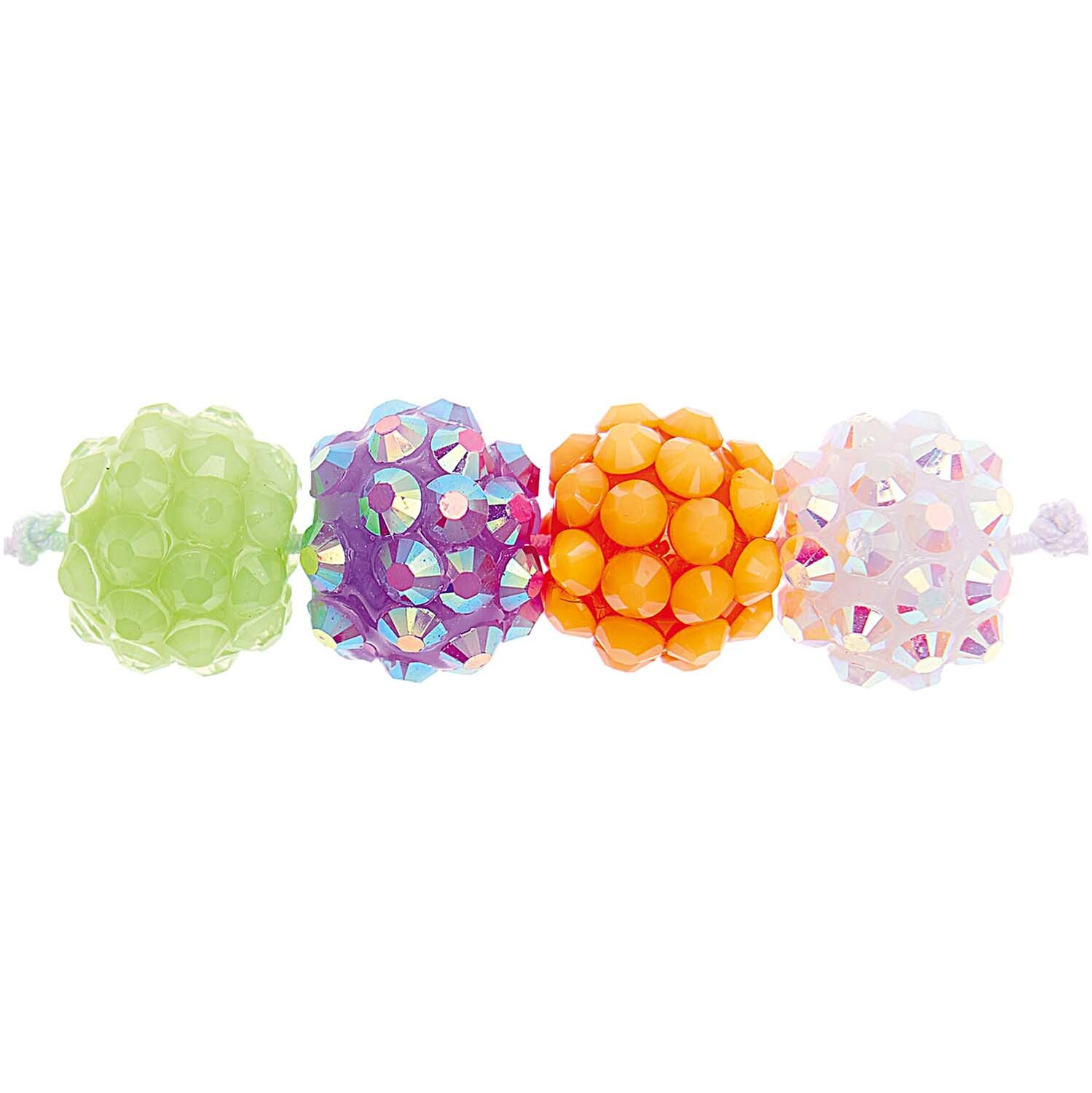 itoshii Strassperlen neon Mix 11mm 12 Stück