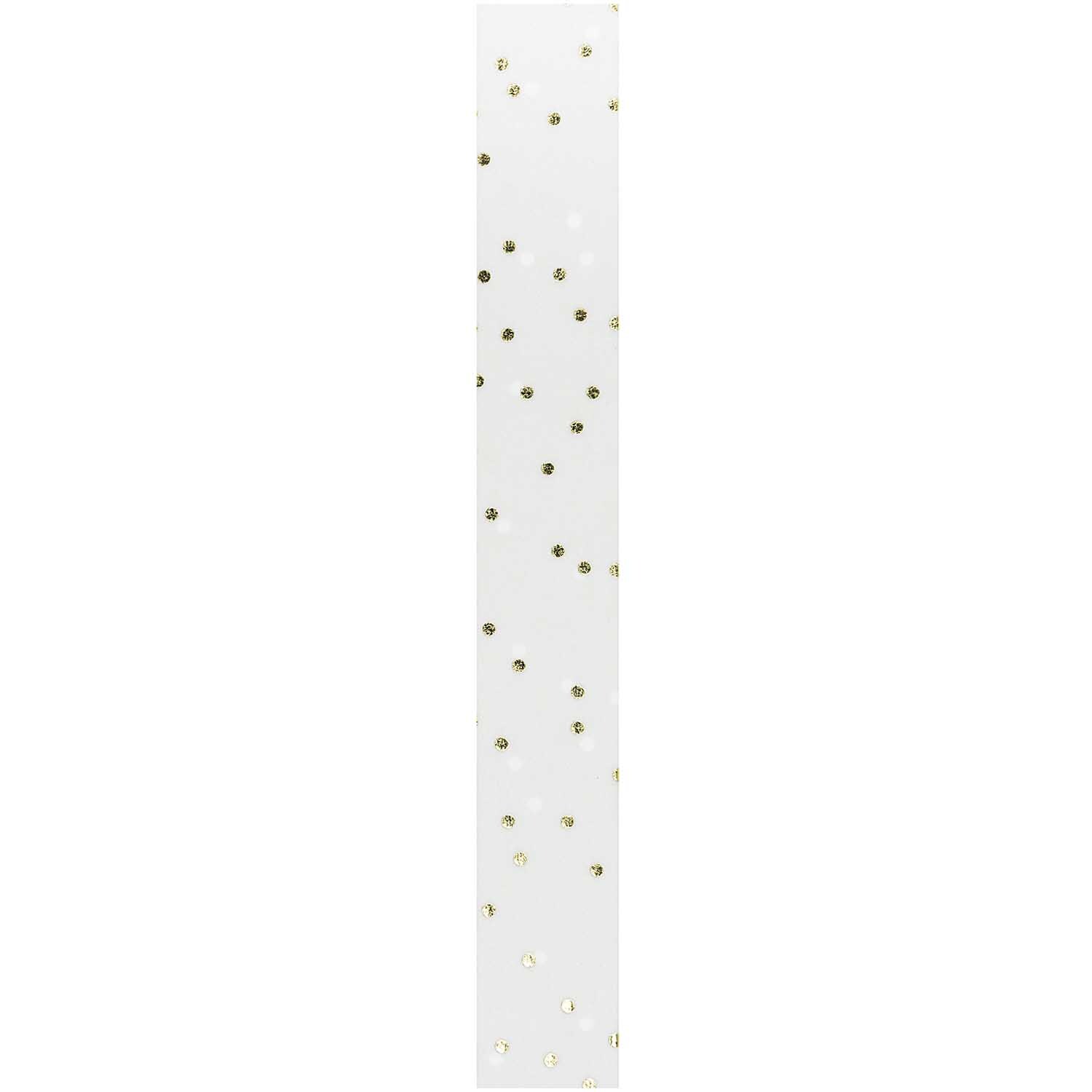 Paper Poetry Tape Punkte grau-gold 1,5cm 10m