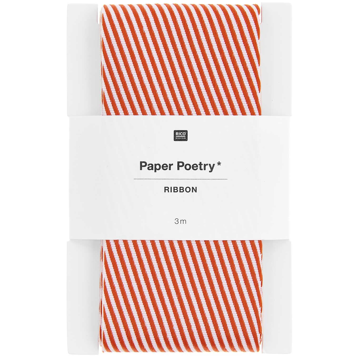 Paper Poetry Webband diagonale Streifen 50mm 3m