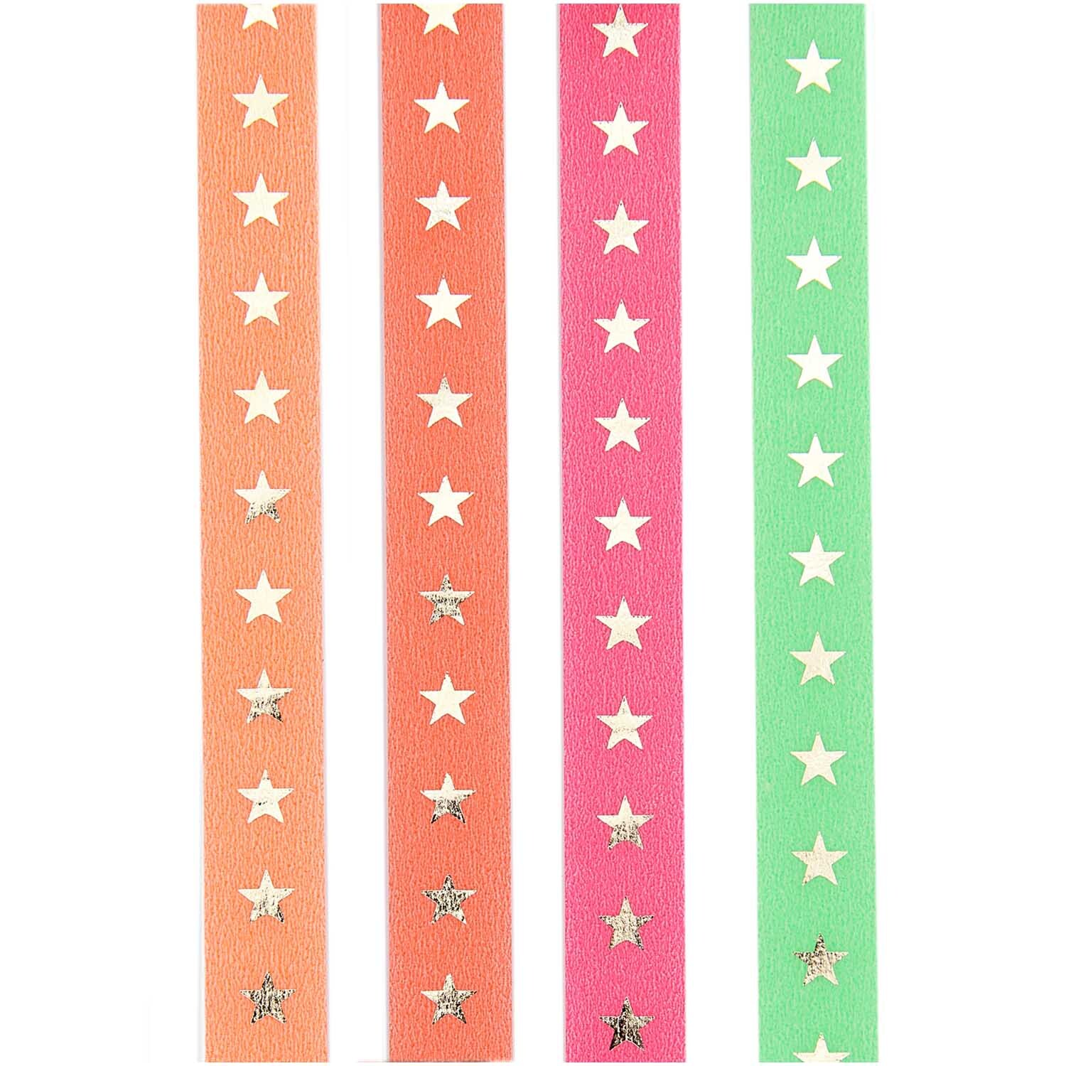 Paper Poetry Tape Set Sterne neon 4teilig