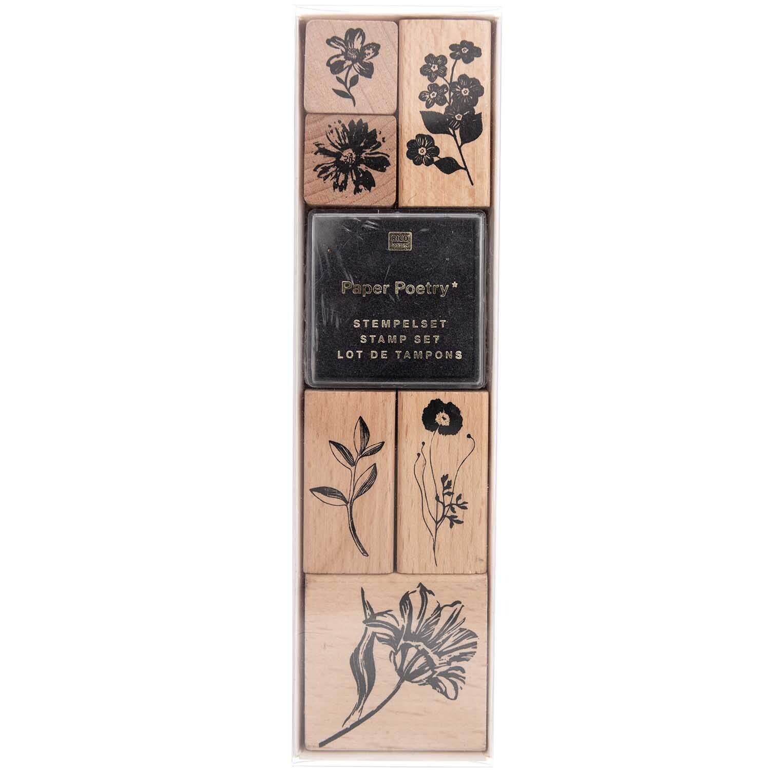 Paper Poetry Stempelset Blumen 6 Stempel