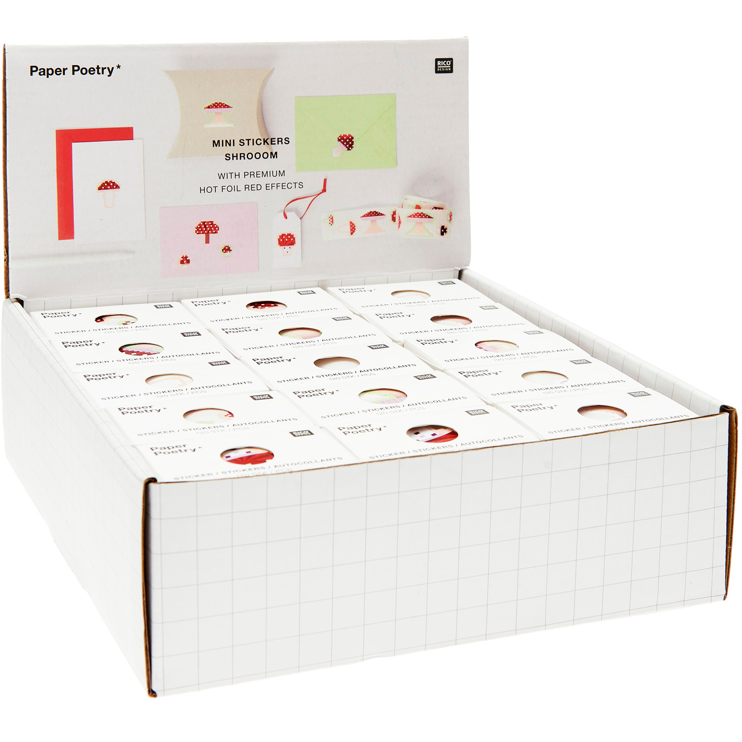 Paper Poetry Mini Sticker Shrooom Pixel auf der Rolle