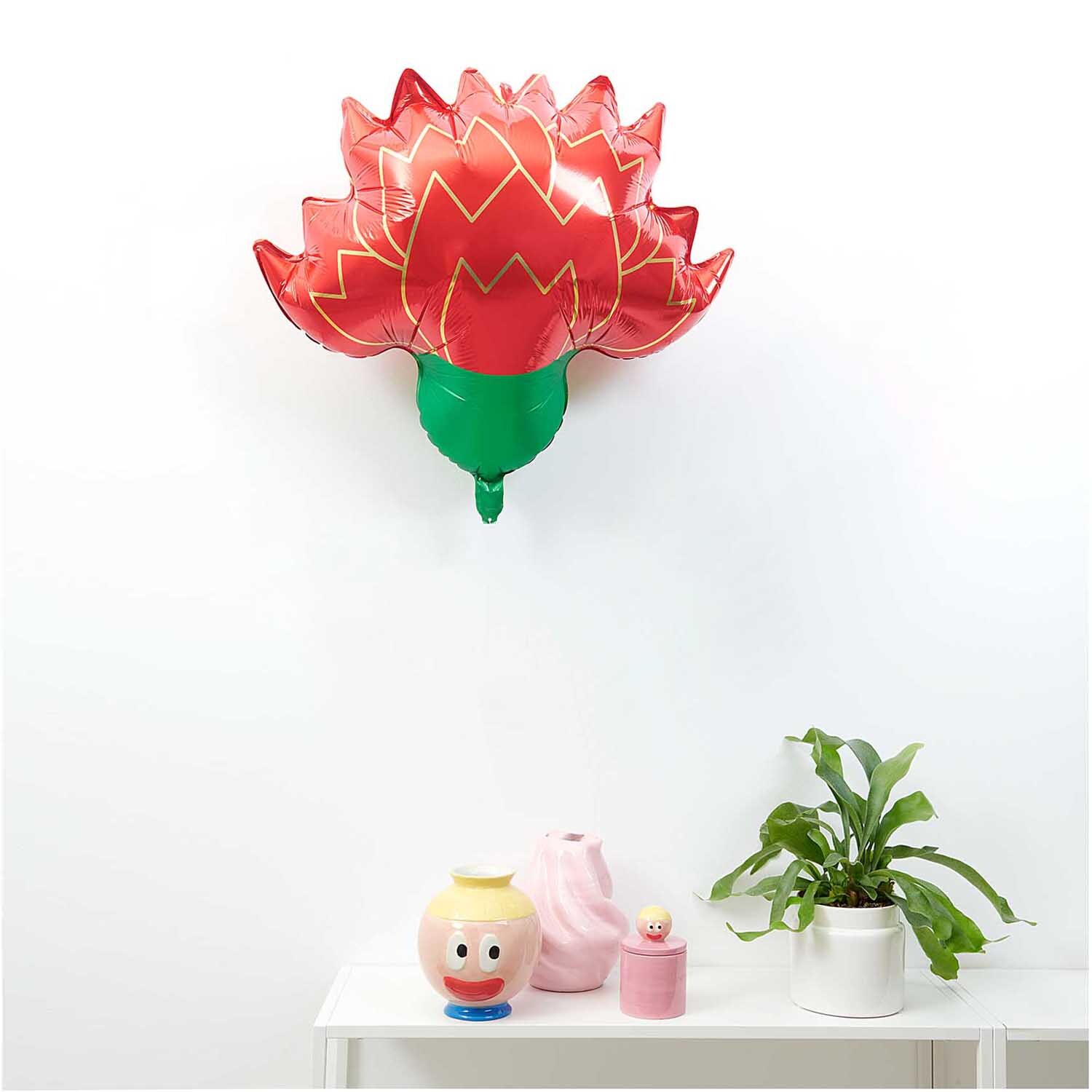 Rico Design x Redfries Folienballon Nelke 68x65cm