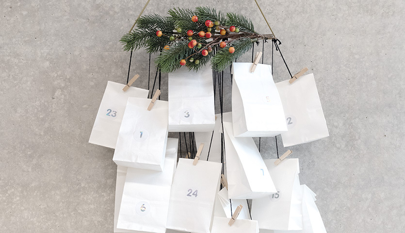 Bastelanleitung moderner Papiertüten-Adventskalender