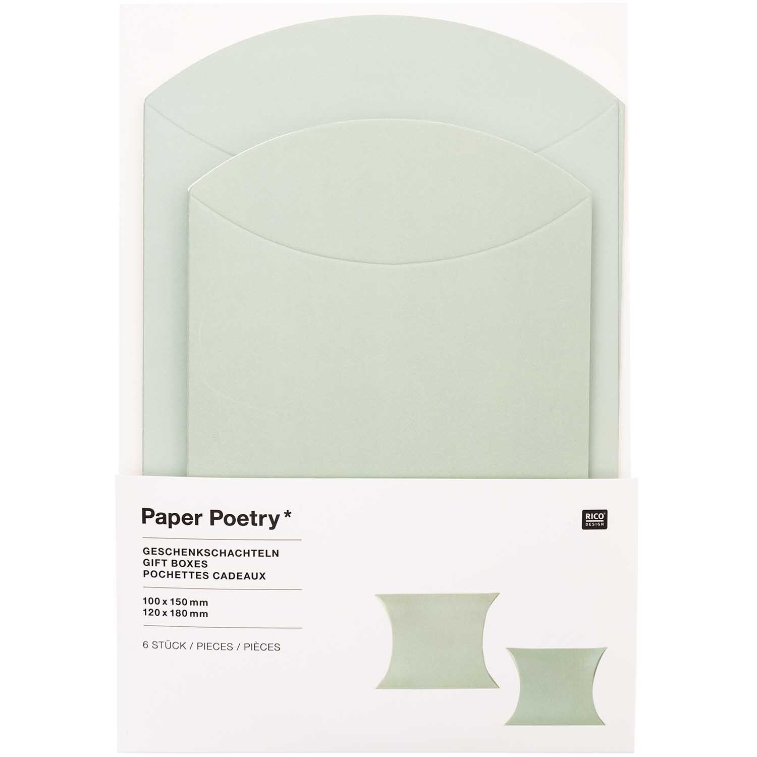 Paper Poetry Geschenkschachteln  Set 6 Stück