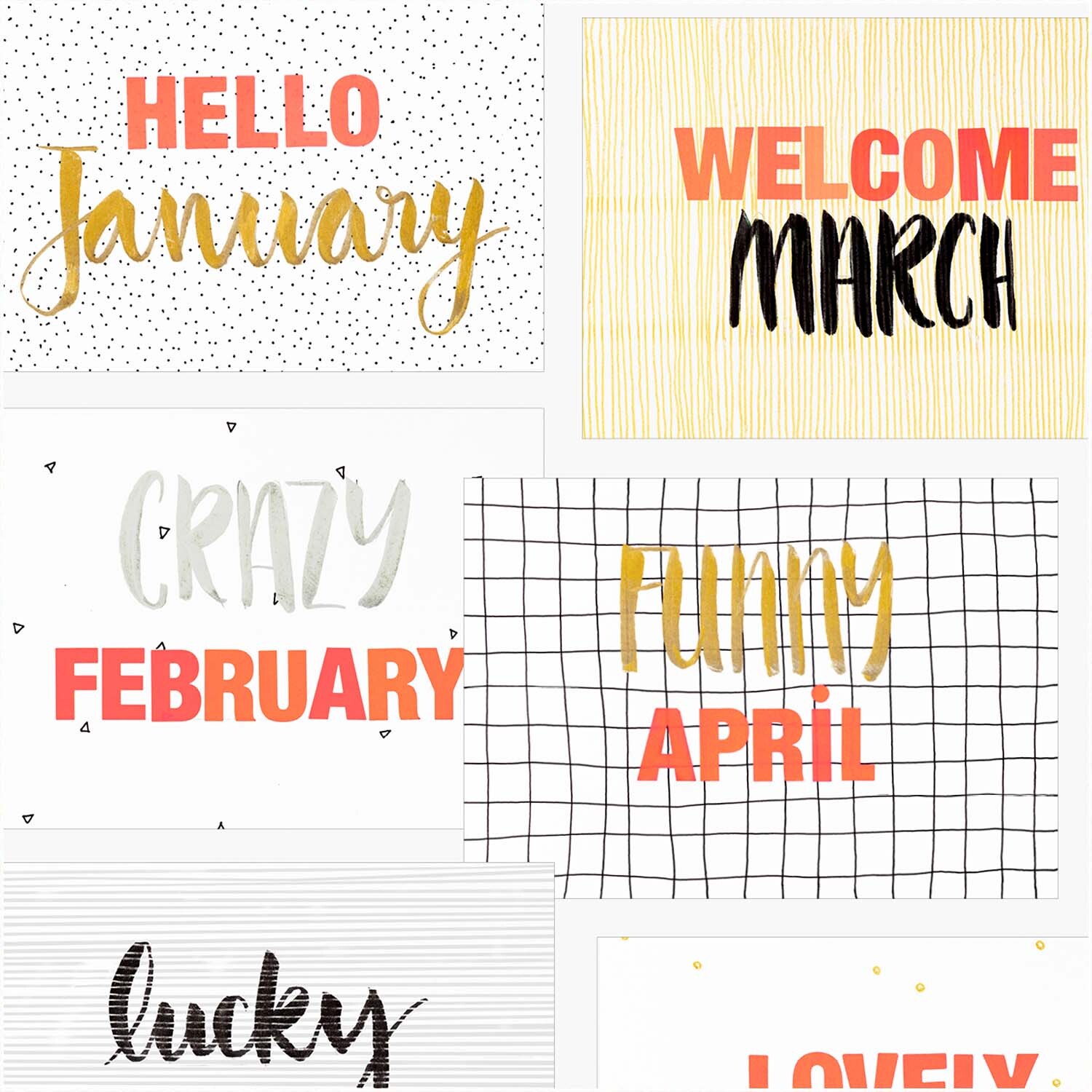 Bastelanleitung Handlettering-Kalender