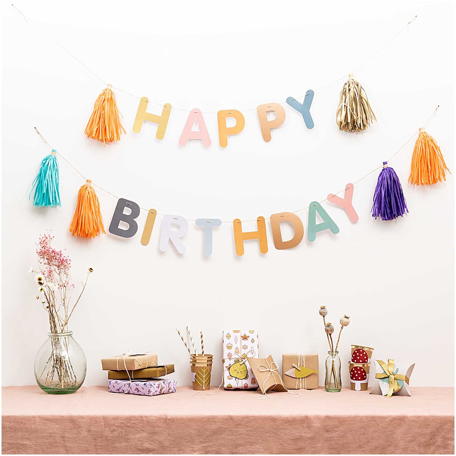 Paper Poetry DIY-Girlande Happy Birthday 3m