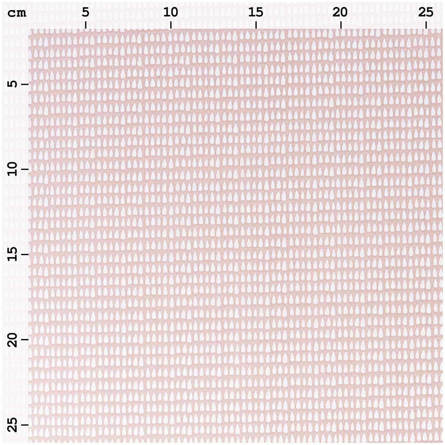 Druckstoff Tropfenmuster blassrosa 50x140cm