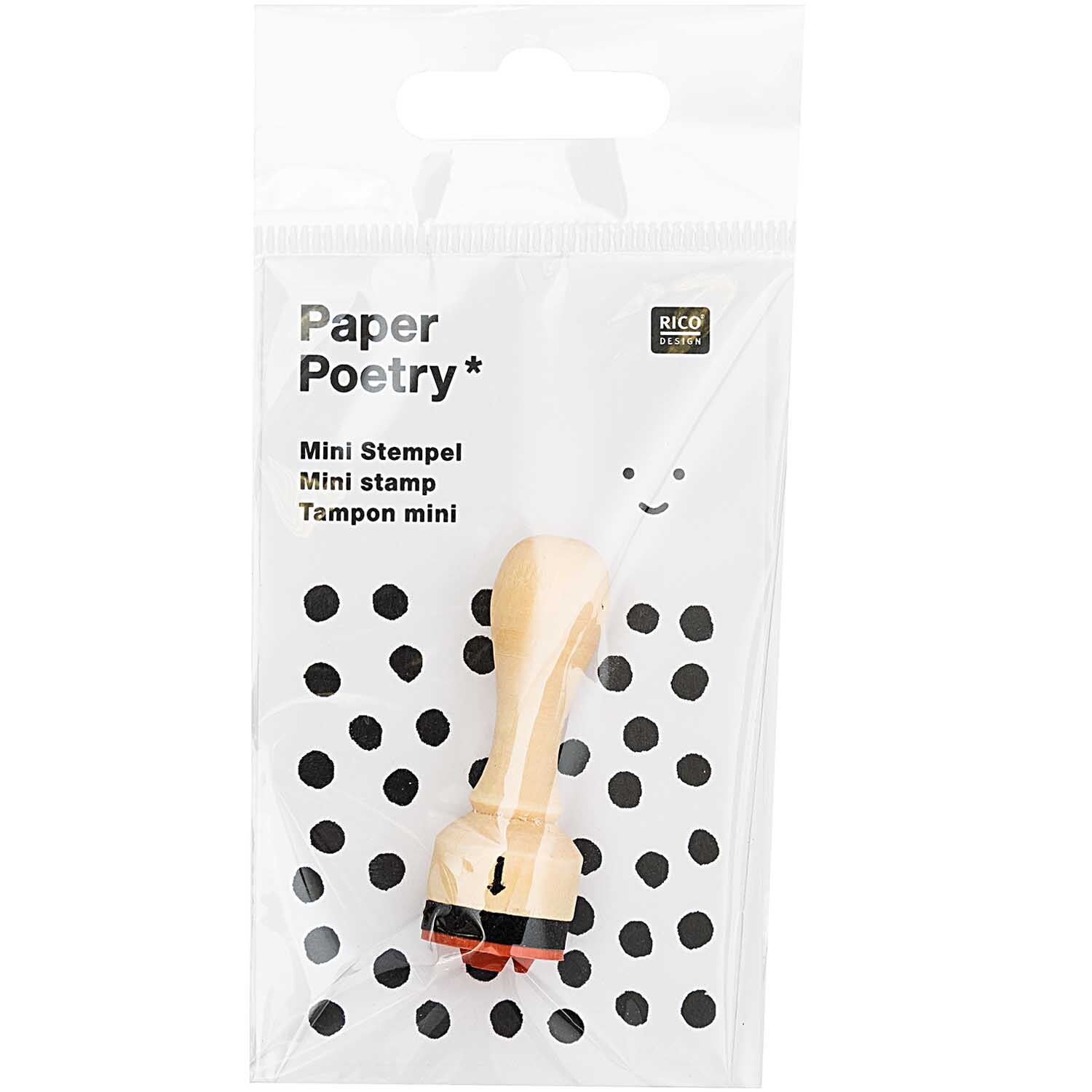 Paper Poetry Mini-Stempel Happy 15mm