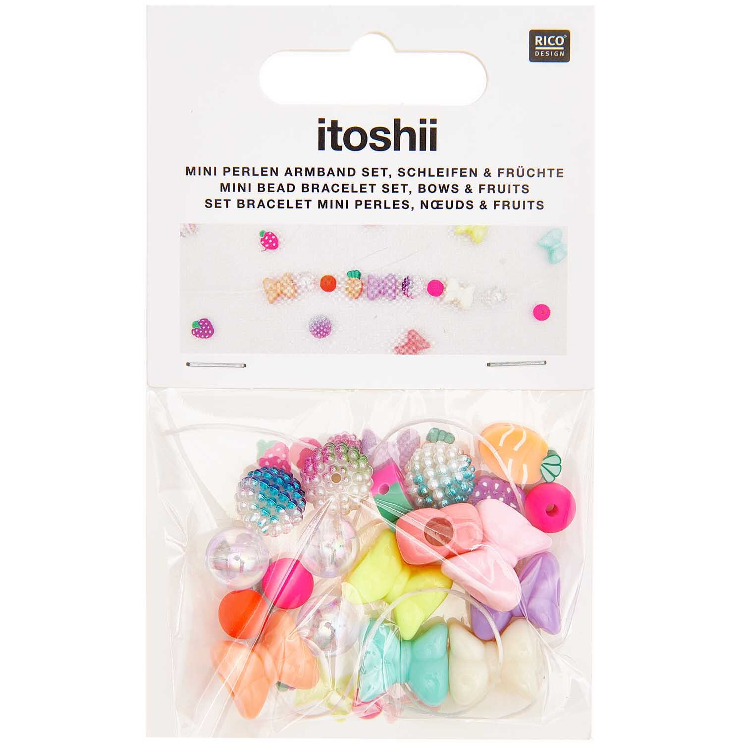 itoshii Mini Perlen Armband Set Schleifen & Früchte