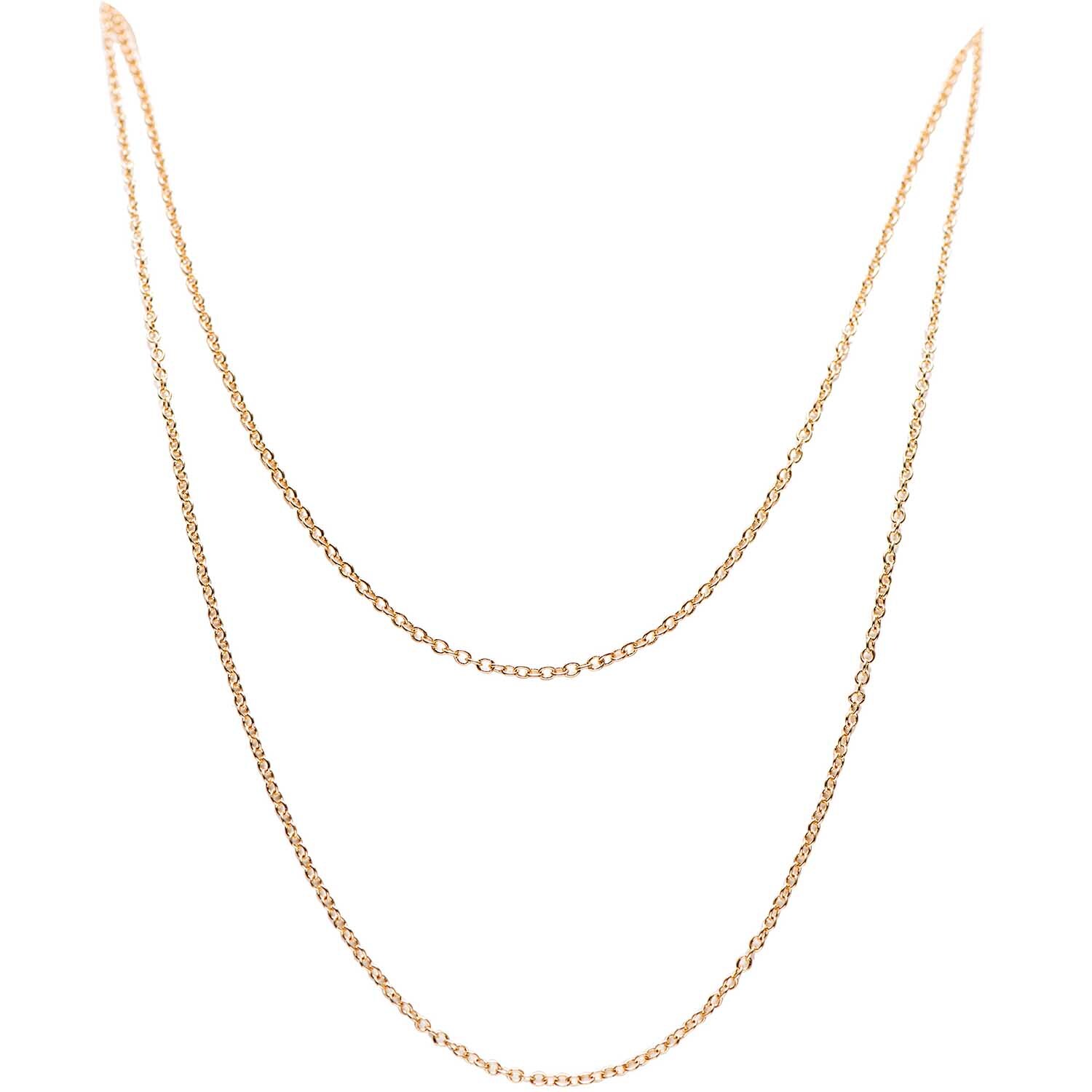 Gliederkette 2fach gold 55cm