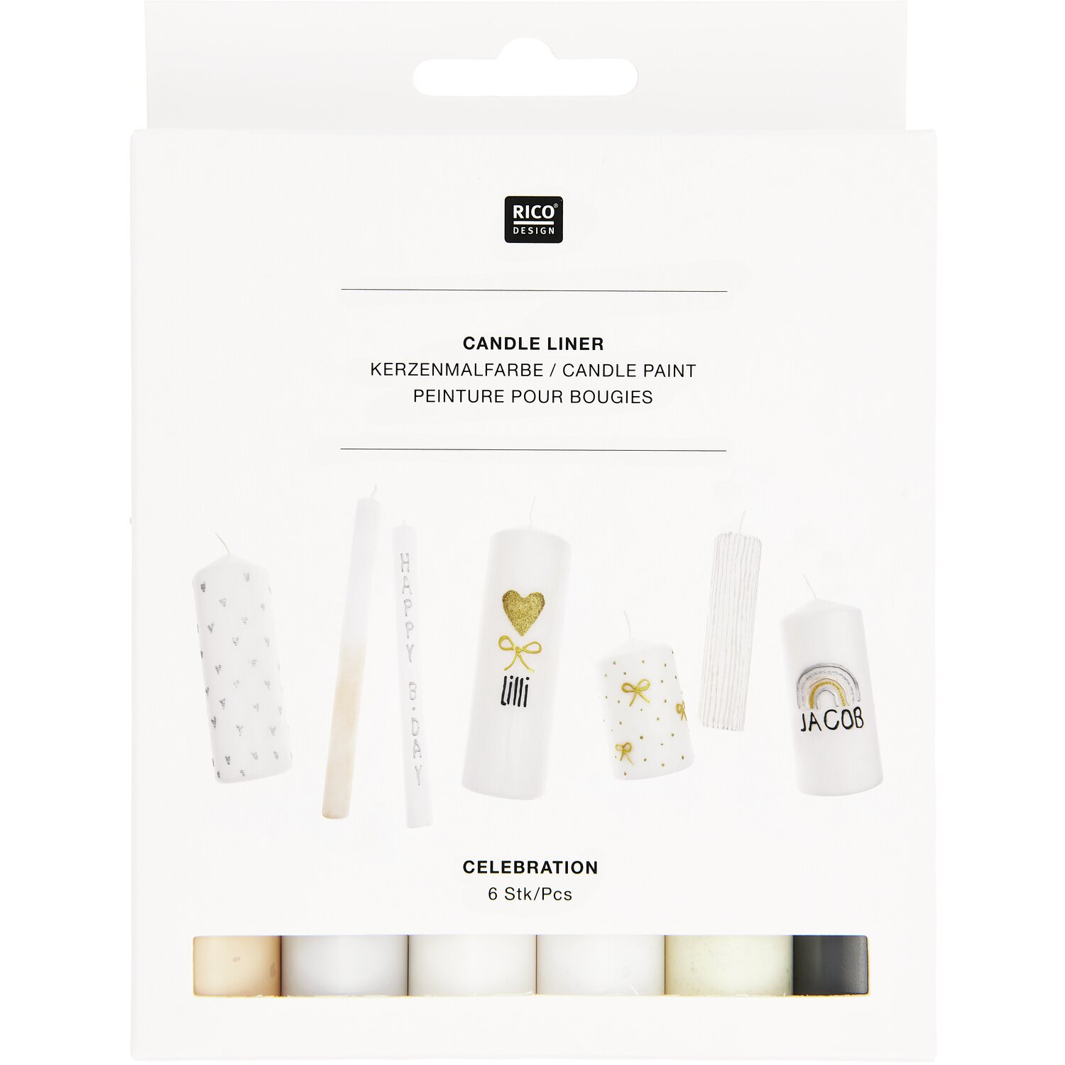 Candle Liner Kerzenmalfarbe Set Celebration