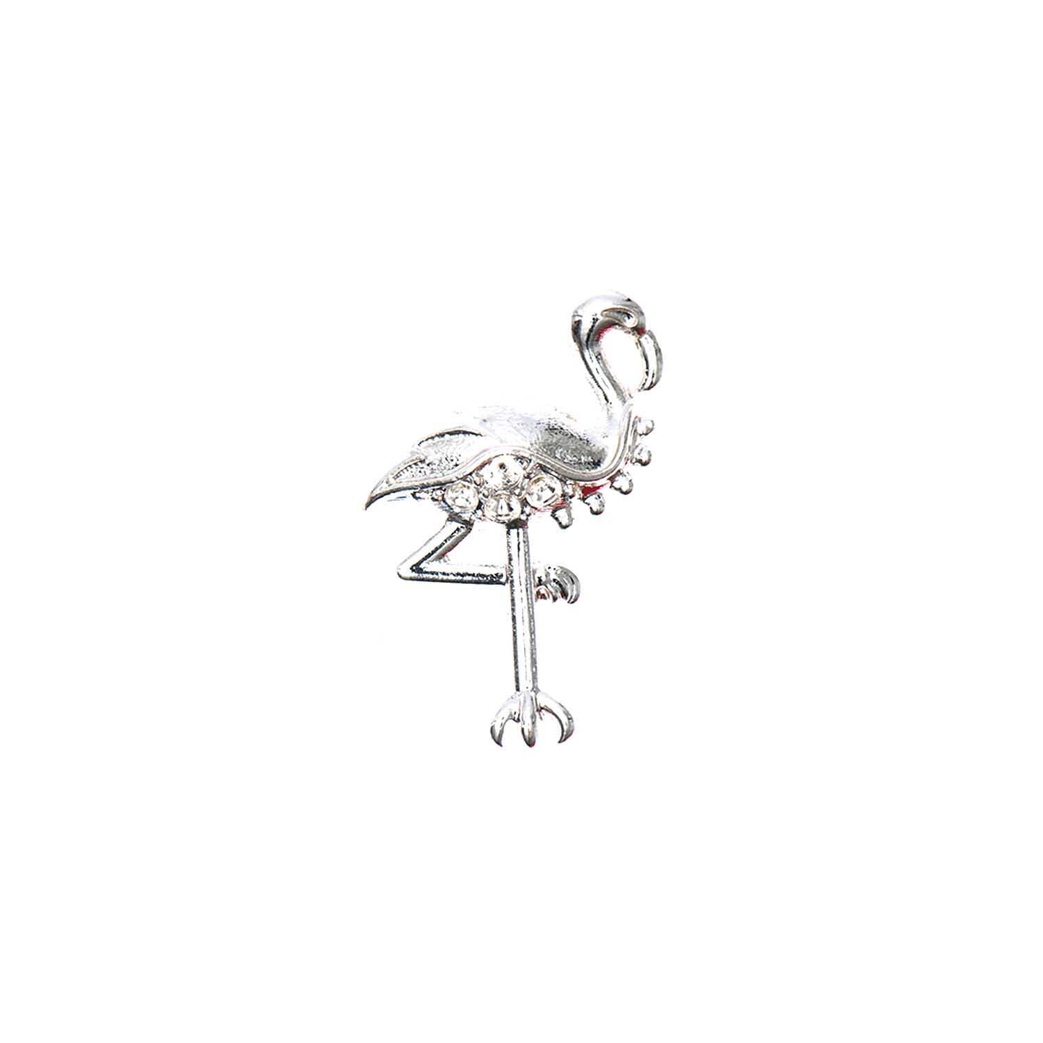 Anhänger Flamingo silber 20x13mm 4 Stück