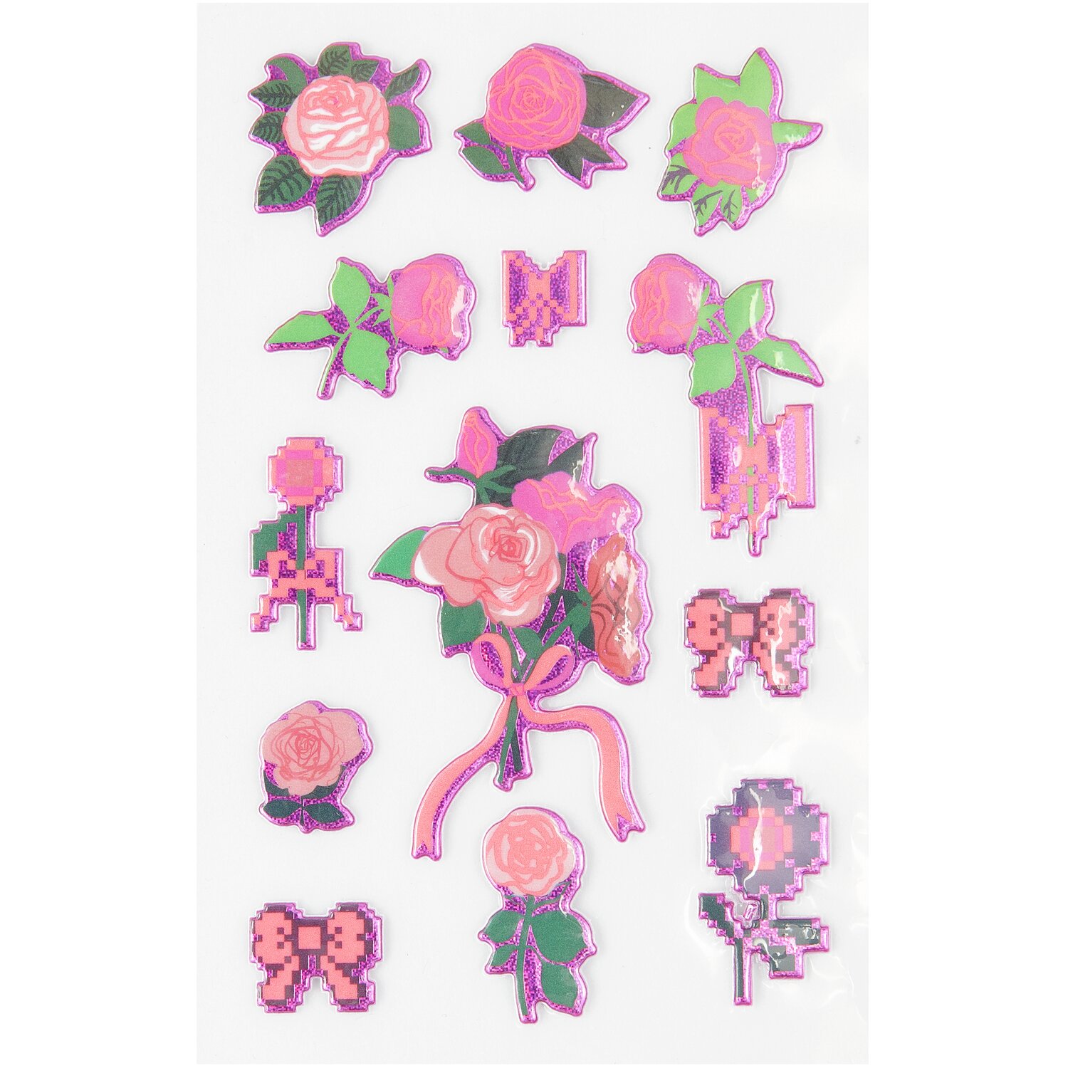 Paper Poetry Puffy Sticker La Vie en Rose Rosen