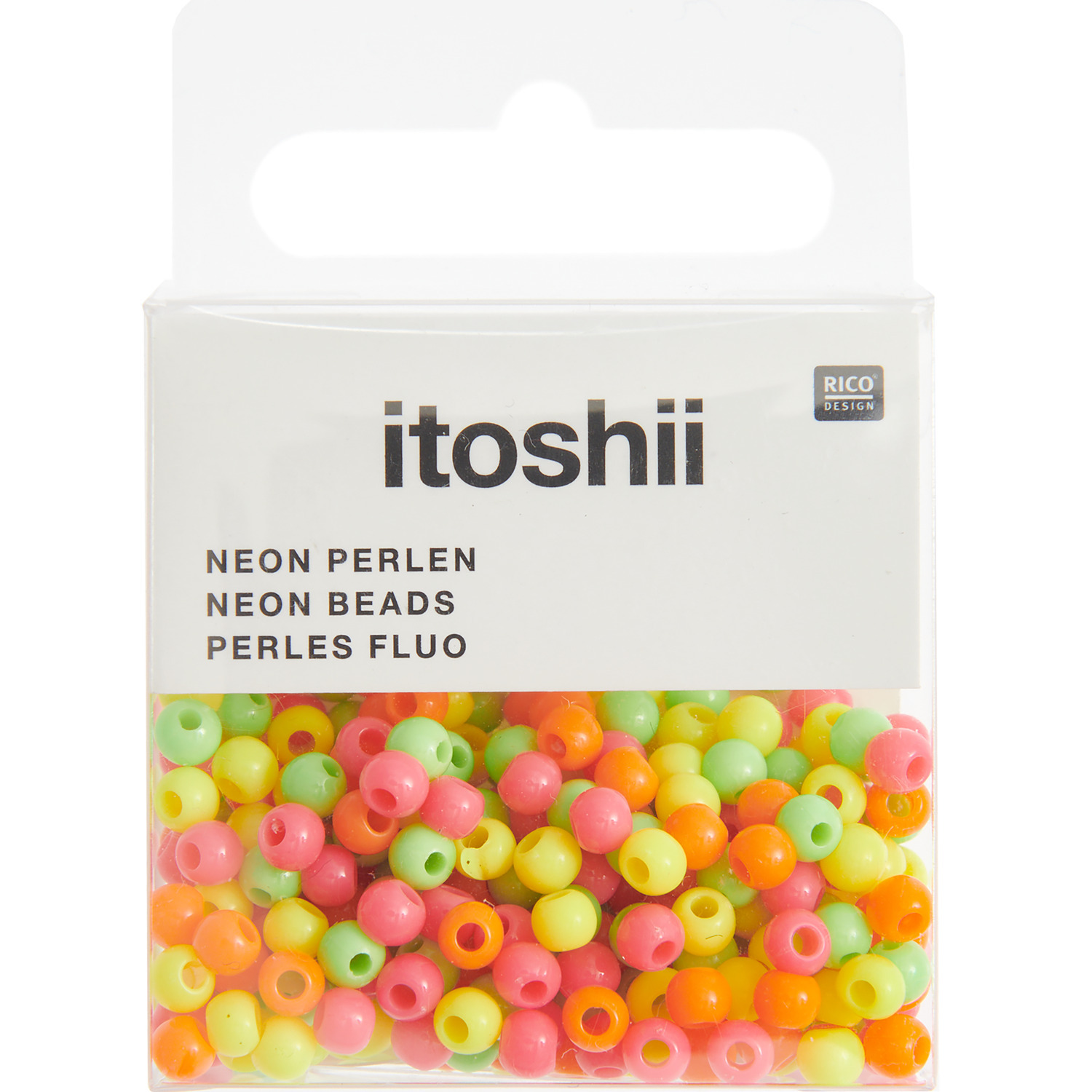 itoshii Kunststoffperlen neon Mix 4mm 300 Stück