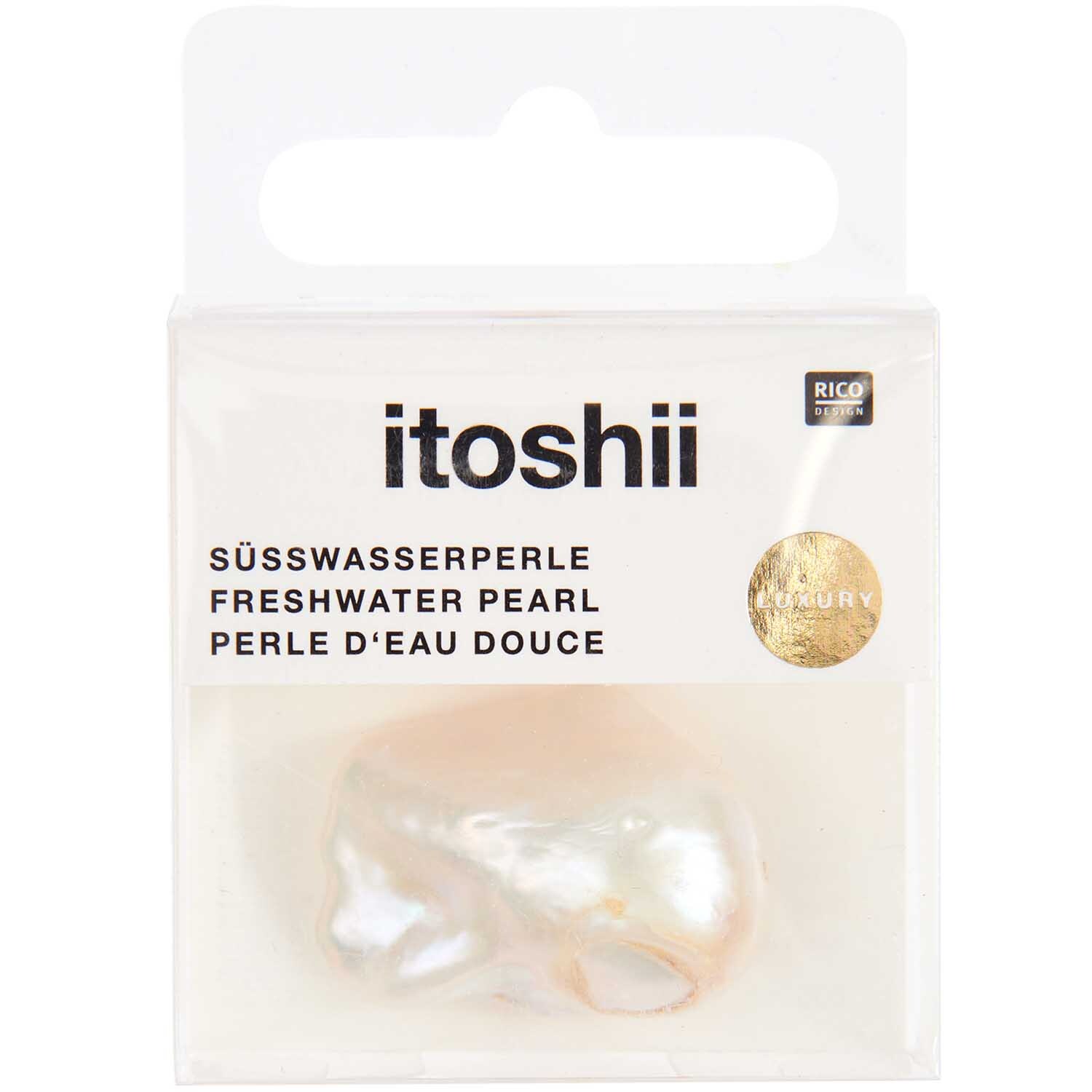 itoshii Süßwasserperle natur barock 28x16x12mm 1 Stück