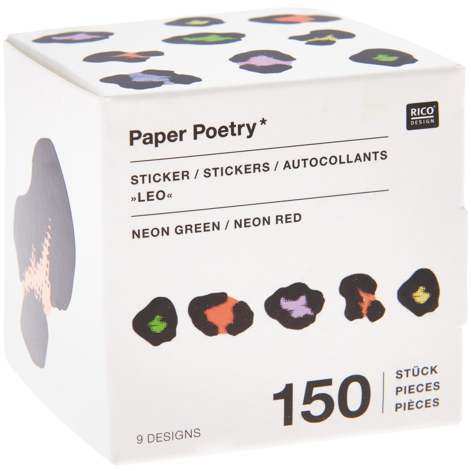 Paper Poetry Sticker Acid Leo neon Ø5,5cm 150 Stück